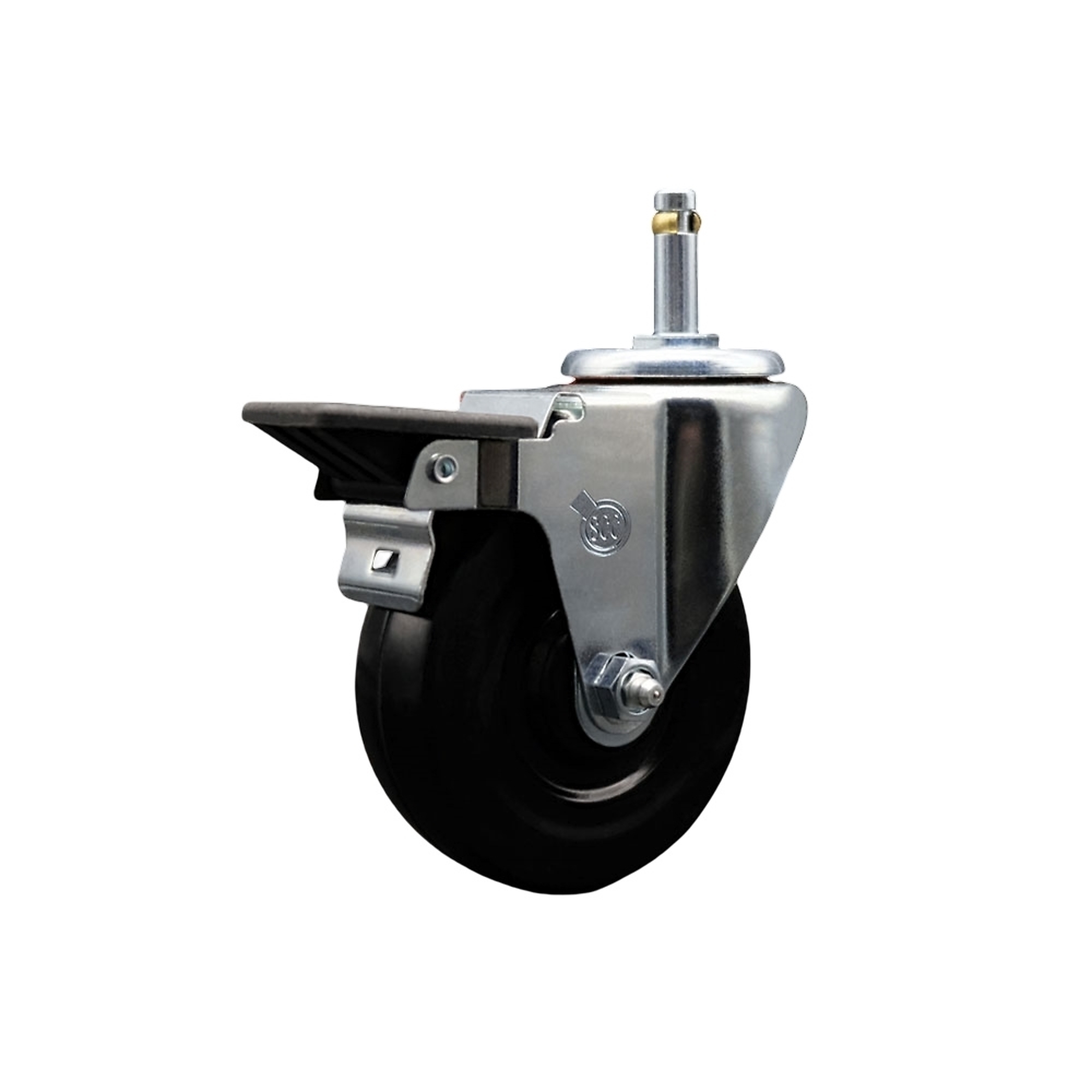 Service Caster, 4Inch x 1 1/4Inch Stem Caster, Wheel Diameter 4 in, Caster Type Swivel, Package (qty.) 1, Model SCC-GR20S414-HRS-PLB-716138