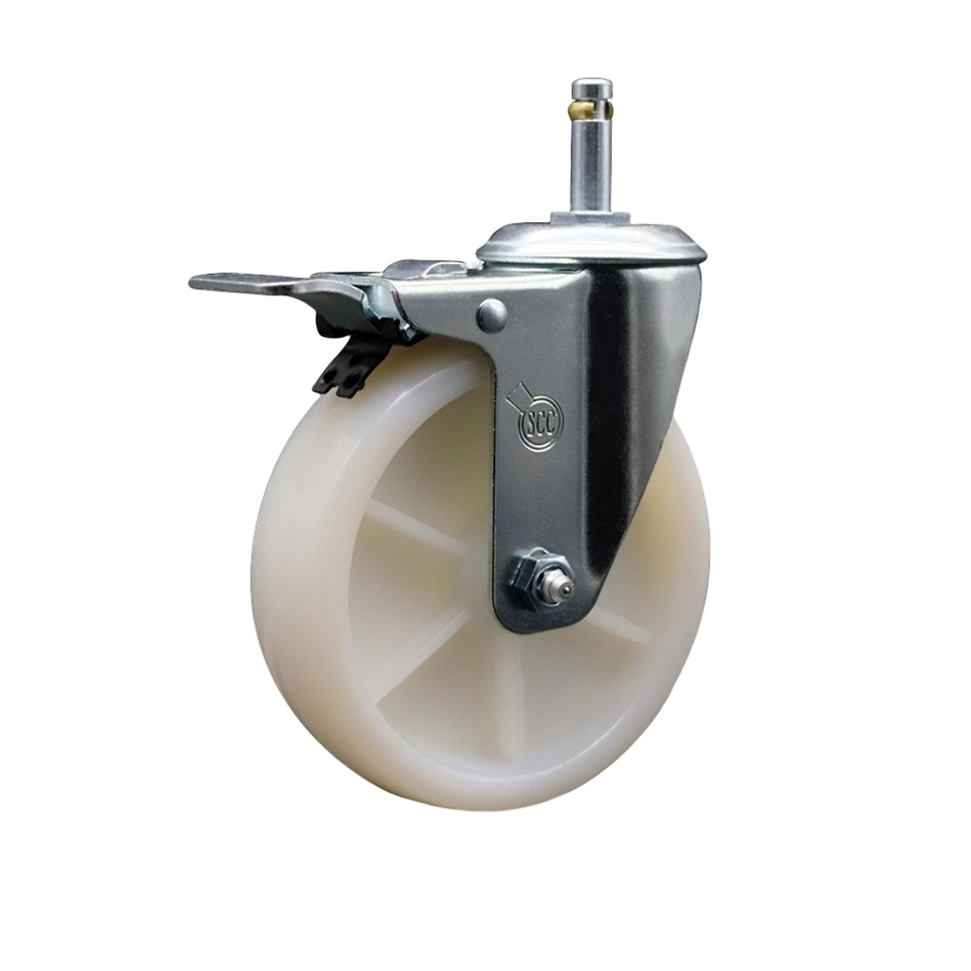 Service Caster, 5Inch x 1 1/4Inch Stem Caster, Wheel Diameter 5 in, Caster Type Swivel, Package (qty.) 1, Model SCC-GRTTL20S514-NYS-716138