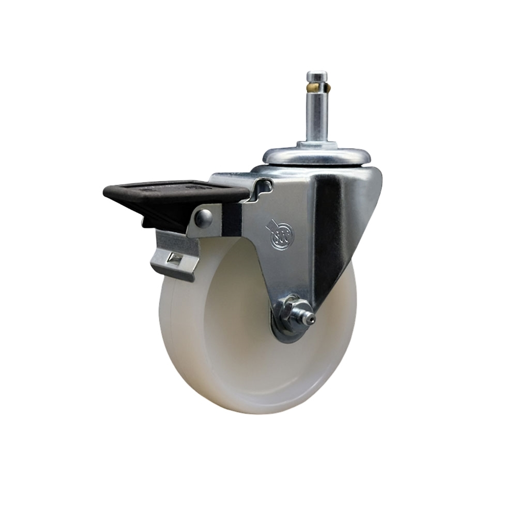 Service Caster, 4Inch x 1 1/4Inch Stem Caster, Wheel Diameter 4 in, Caster Type Swivel, Package (qty.) 1, Model SCC-GR20S414-NYS-PLB-716138