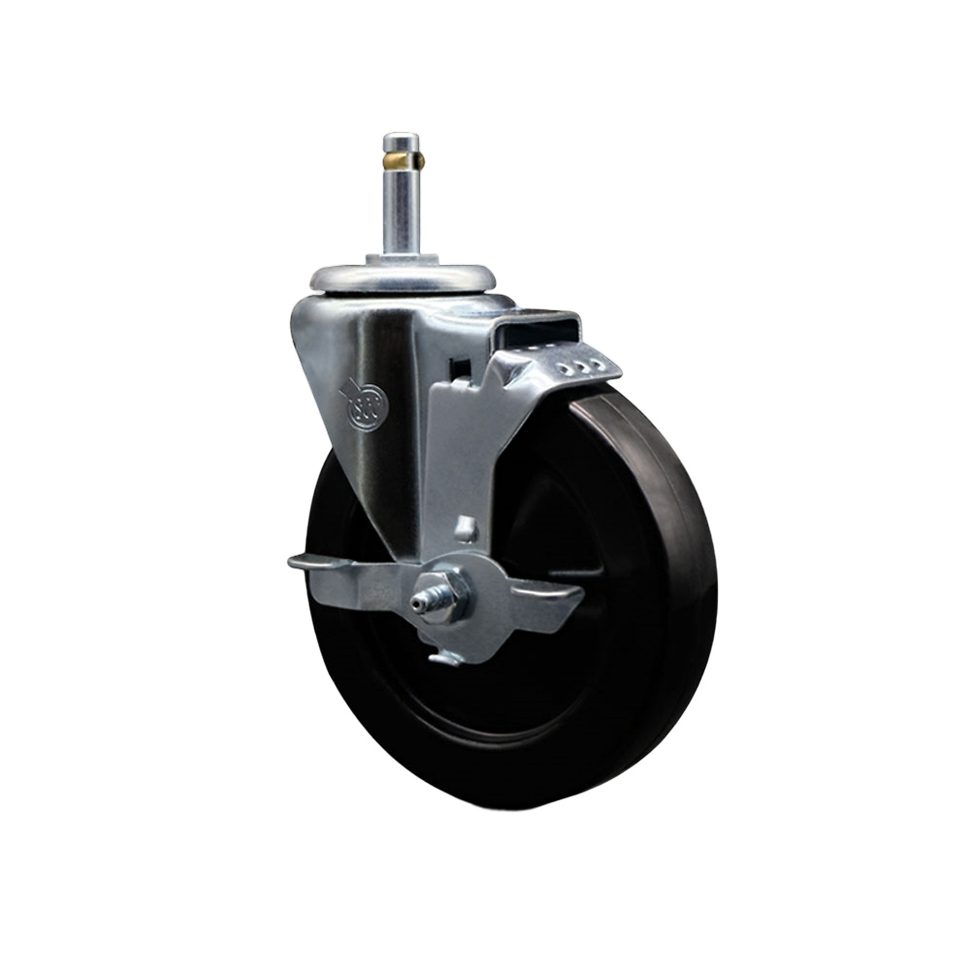 Service Caster, 5Inch x 1 1/4Inch Stem Caster, Wheel Diameter 5 in, Caster Type Swivel, Package (qty.) 1, Model SCC-GR20S514-HRS-TLB-716138