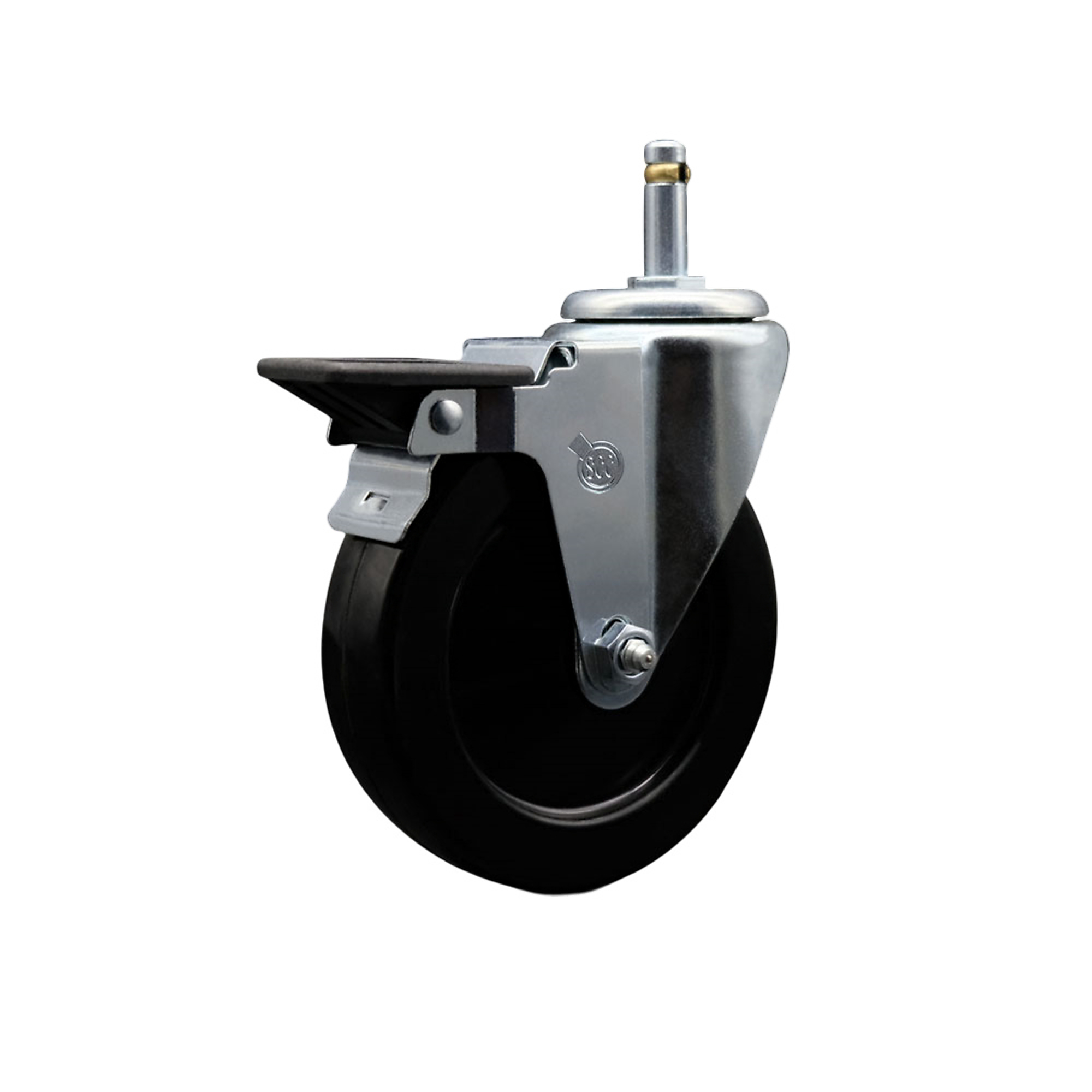 Service Caster, 5Inch x 1 1/4Inch Stem Caster, Wheel Diameter 5 in, Caster Type Swivel, Package (qty.) 1, Model SCC-GR20S514-HRS-PLB-716138