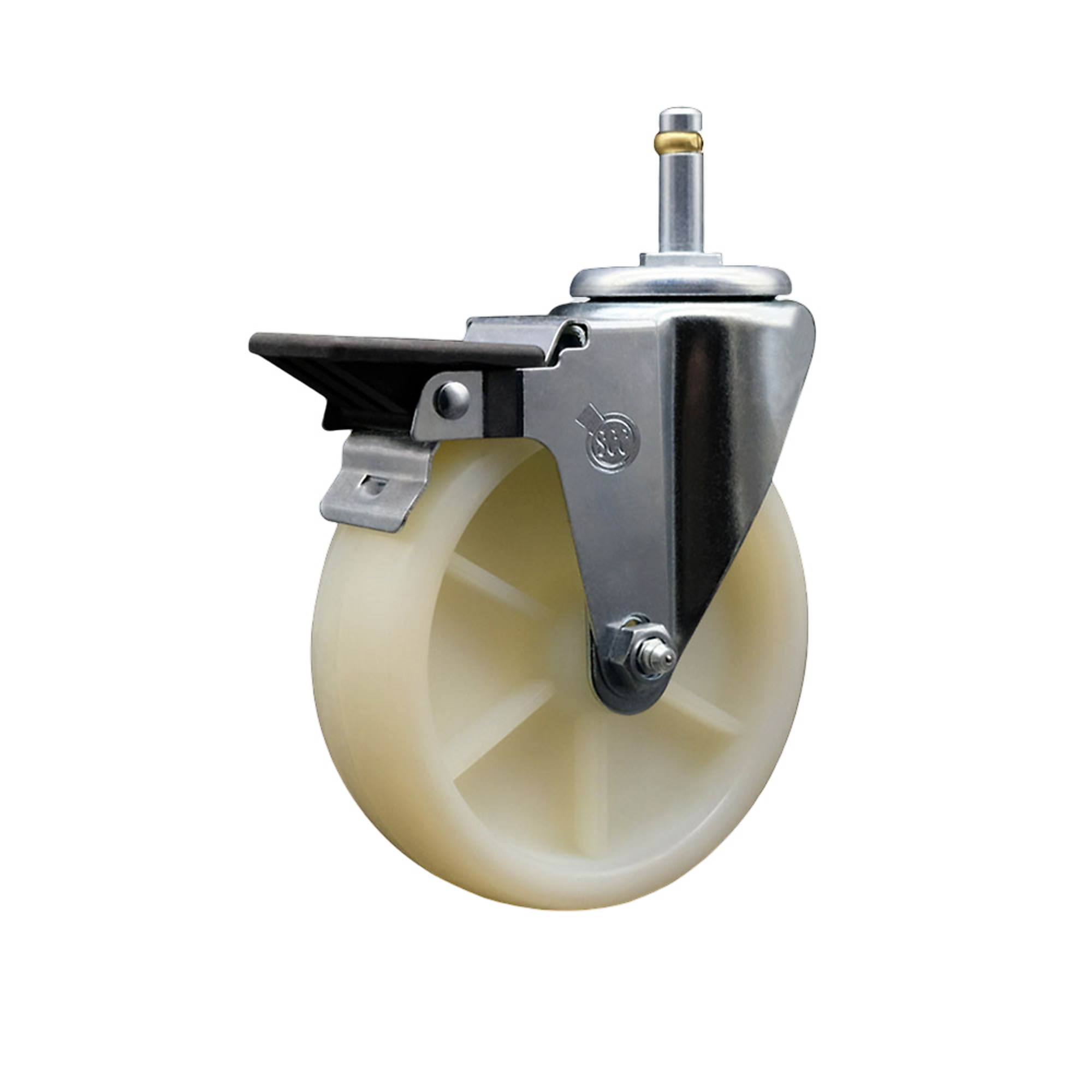 Service Caster, 5Inch x 1 1/4Inch Stem Caster, Wheel Diameter 5 in, Caster Type Swivel, Package (qty.) 1, Model SCC-GR20S514-NYS-PLB-716138