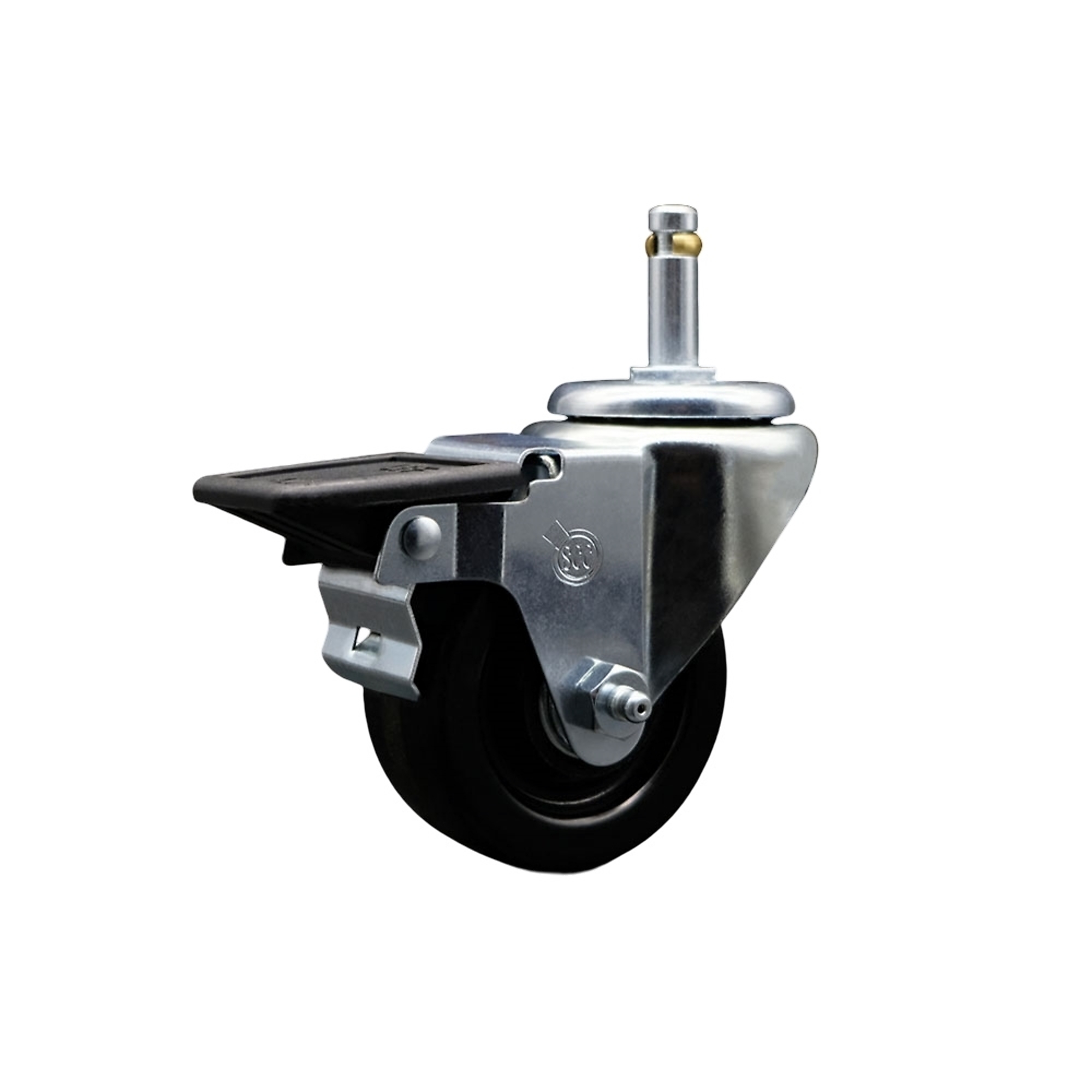 Service Caster, 3Inch x 1 1/4Inch Stem Caster, Wheel Diameter 3 in, Caster Type Swivel, Package (qty.) 1, Model SCC-GR20S314-PHR-PLB-716138