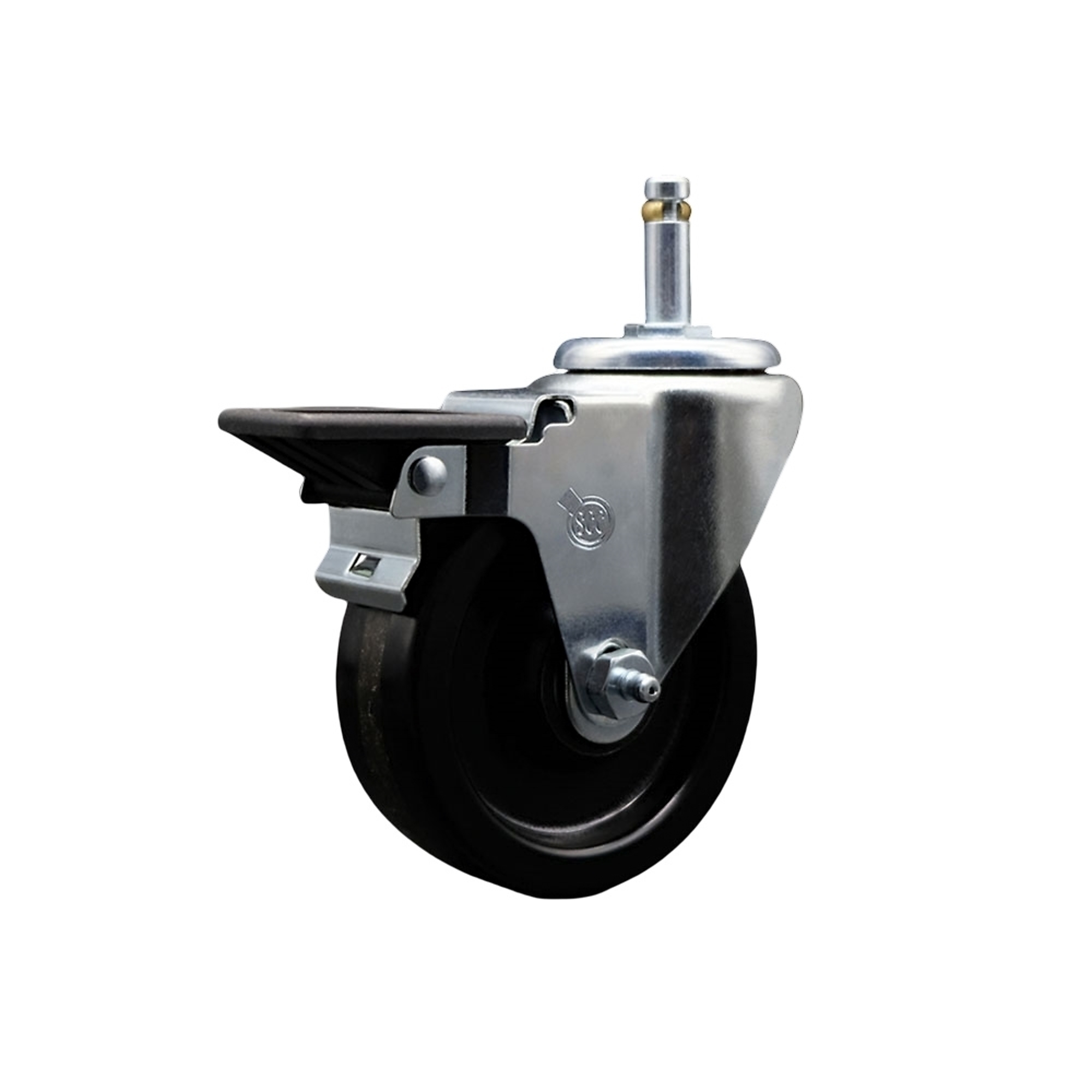 Service Caster, 4Inch x 1 1/4Inch Stem Caster, Wheel Diameter 4 in, Caster Type Swivel, Package (qty.) 1, Model SCC-GR20S414-PHR-PLB-716138