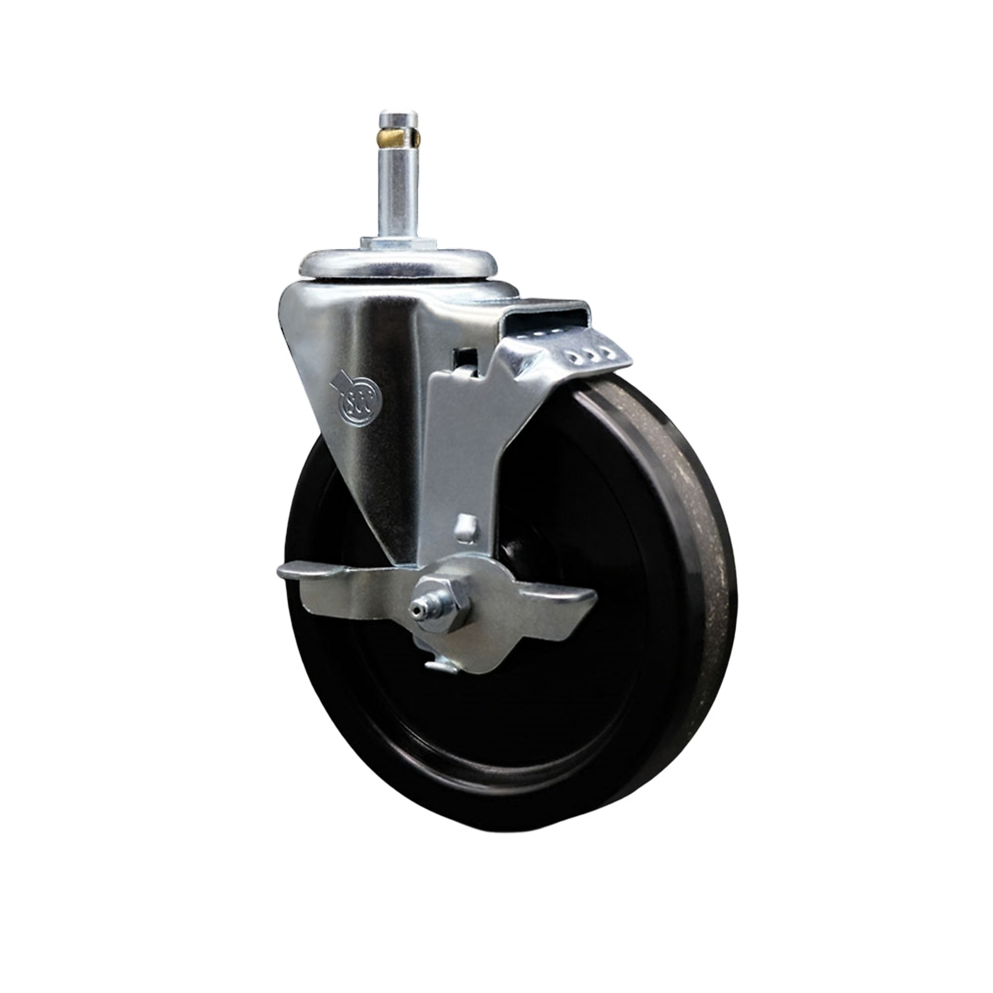 Service Caster, 5Inch x 1 1/4Inch Stem Caster, Wheel Diameter 5 in, Caster Type Swivel, Package (qty.) 1, Model SCC-GR20S514-PHR-TLB-716138