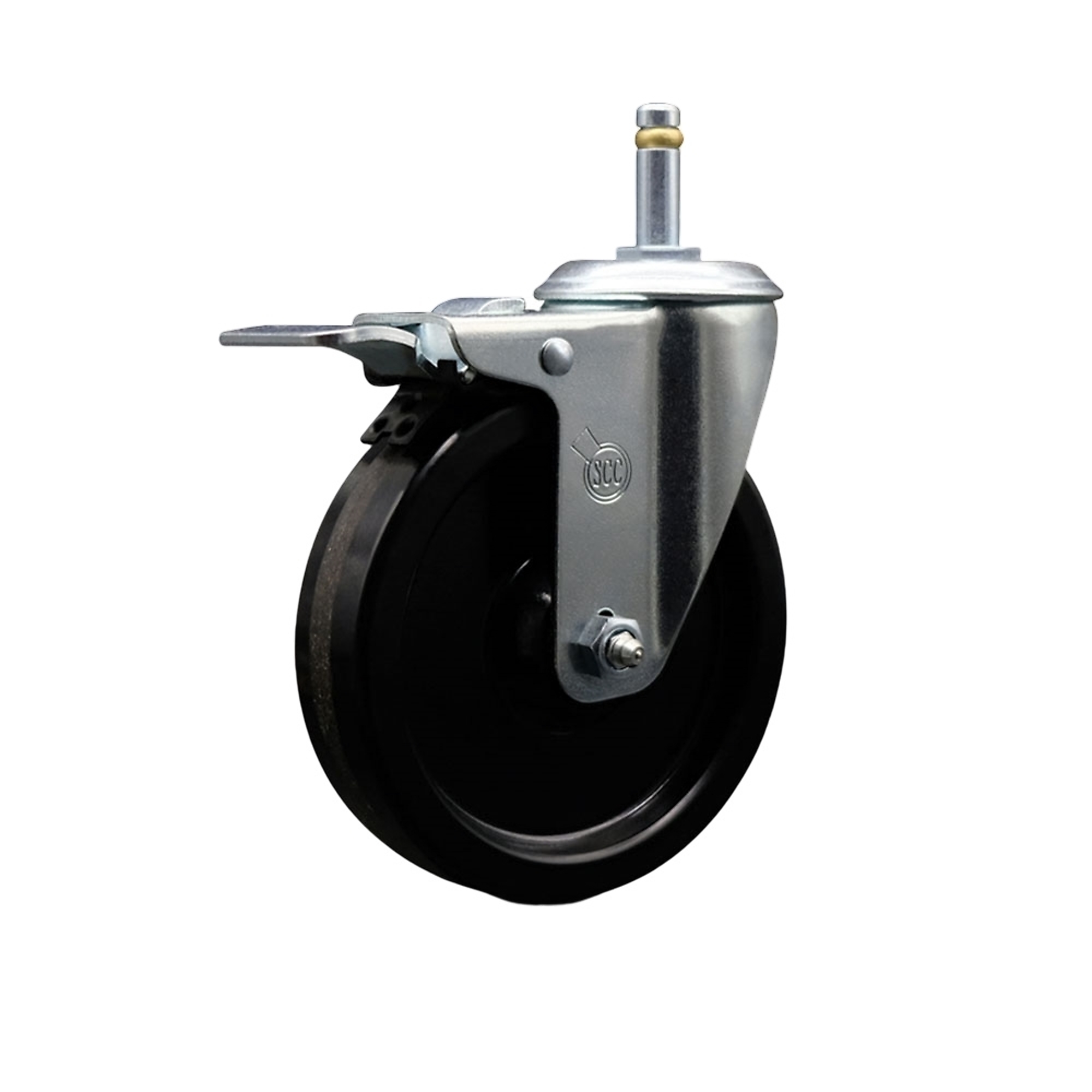 Service Caster, 5Inch x 1 1/4Inch Stem Caster, Wheel Diameter 5 in, Caster Type Swivel, Package (qty.) 1, Model SCC-GRTTL20S514-PHR-716138