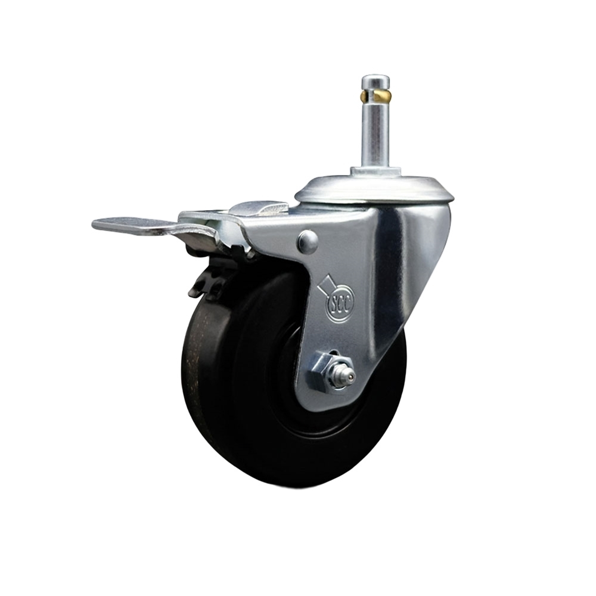 Service Caster, 4Inch x 1 1/4Inch Stem Caster, Wheel Diameter 4 in, Caster Type Swivel, Package (qty.) 1, Model SCC-GRTTL20S414-PHR-716138