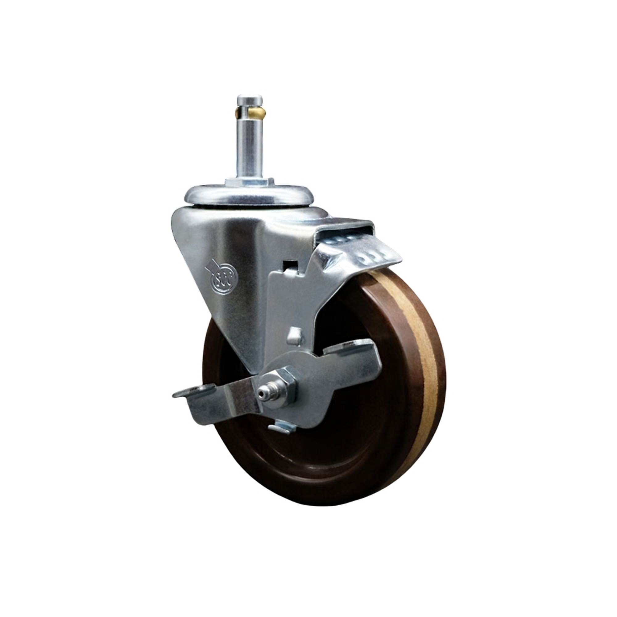 Service Caster, 4Inch x 1 1/4Inch Stem Casters, Wheel Diameter 4 in, Caster Type Swivel, Package (qty.) 4, Model SCC-GR20S414-PHRHT-TLB-716138-4