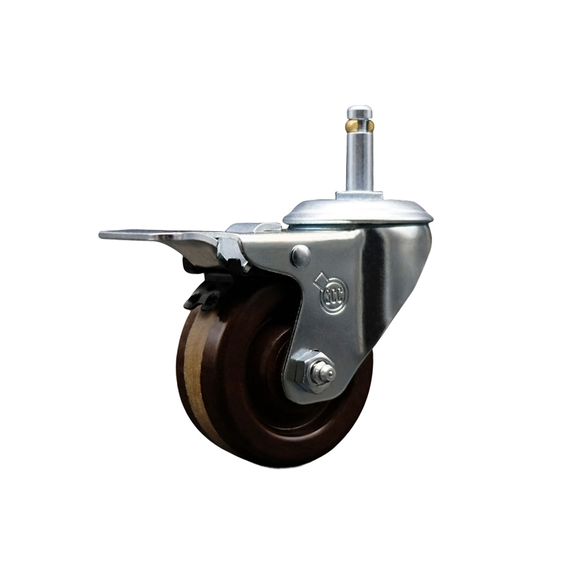 Service Caster, 3Inch x 1 1/4Inch Stem Caster, Wheel Diameter 3 in, Caster Type Swivel, Package (qty.) 1, Model SCC-GRTTL20S314-PHRHT-716138