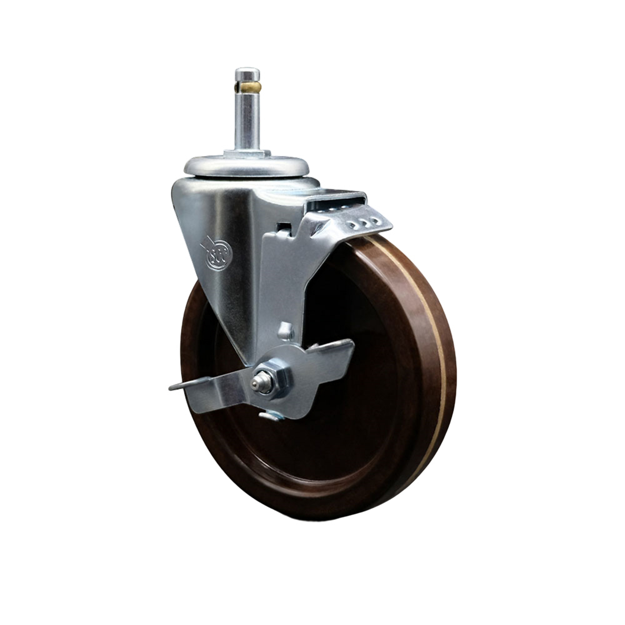 Service Caster, 5Inch x 1 1/4Inch Stem Caster, Wheel Diameter 5 in, Caster Type Swivel, Package (qty.) 1, Model SCC-GR20S514-PHRHT-TLB-716138