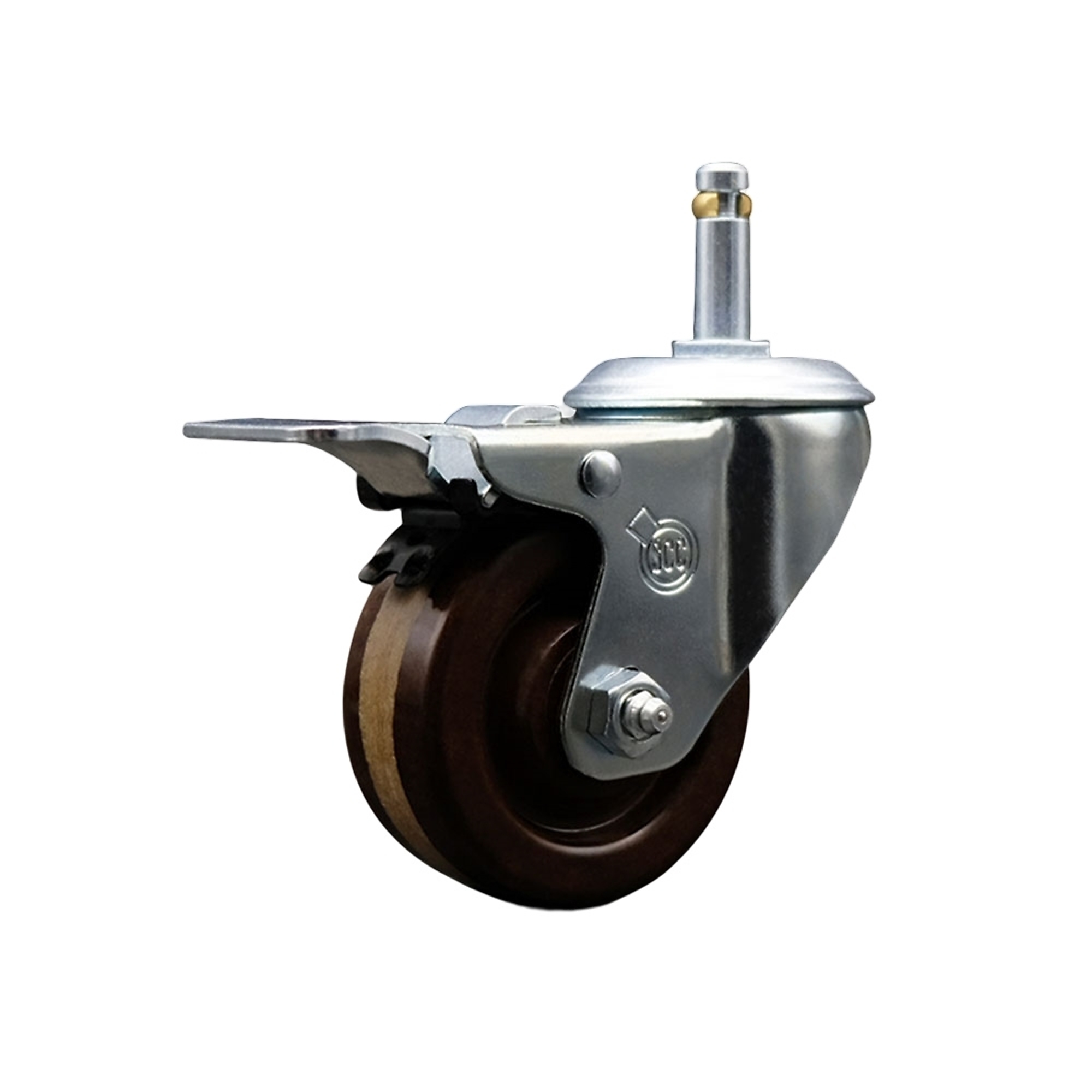 Service Caster, 4Inch x 1 1/4Inch Stem Caster, Wheel Diameter 4 in, Caster Type Swivel, Package (qty.) 1, Model SCC-GRTTL20S414-PHRHT-716138