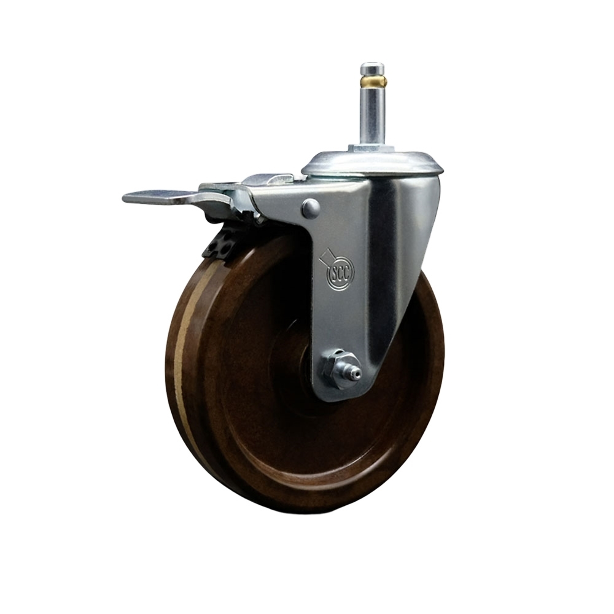 Service Caster, 5Inch x 1 1/4Inch Stem Caster, Wheel Diameter 5 in, Caster Type Swivel, Package (qty.) 1, Model SCC-GRTTL20S514-PHRHT-716138