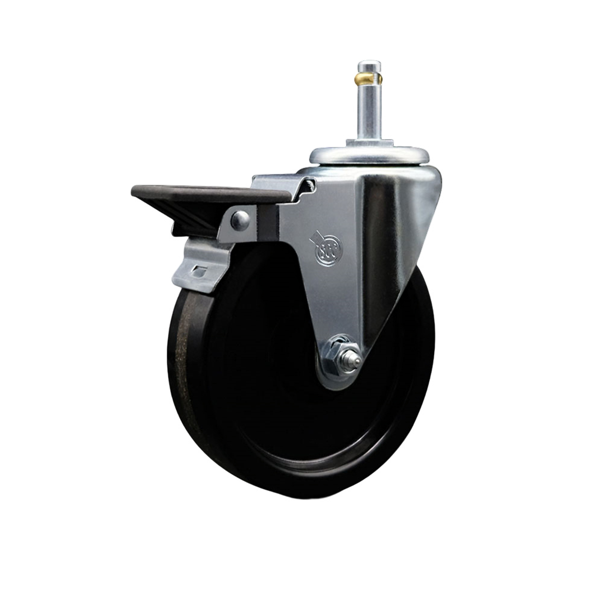 Service Caster, 5Inch x 1 1/4Inch Stem Caster, Wheel Diameter 5 in, Caster Type Swivel, Package (qty.) 1, Model SCC-GR20S514-PHS-PLB-716138