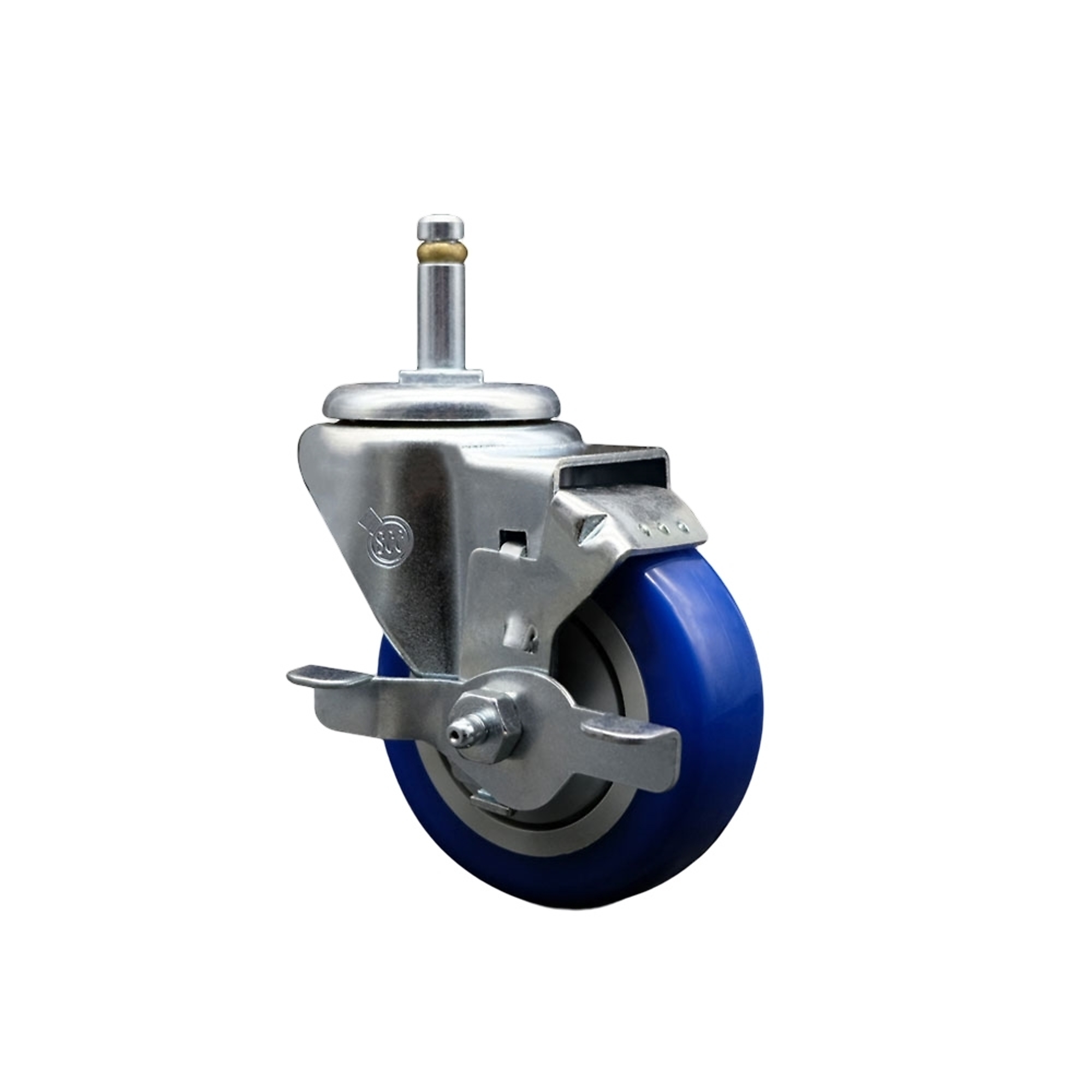 Service Caster, 3 1/2Inch x 1 1/4Inch Stem Caster, Wheel Diameter 3.5 in, Caster Type Swivel, Package (qty.) 1, Model SCC-GR20S3514-PPUB-BLUE-TLB-