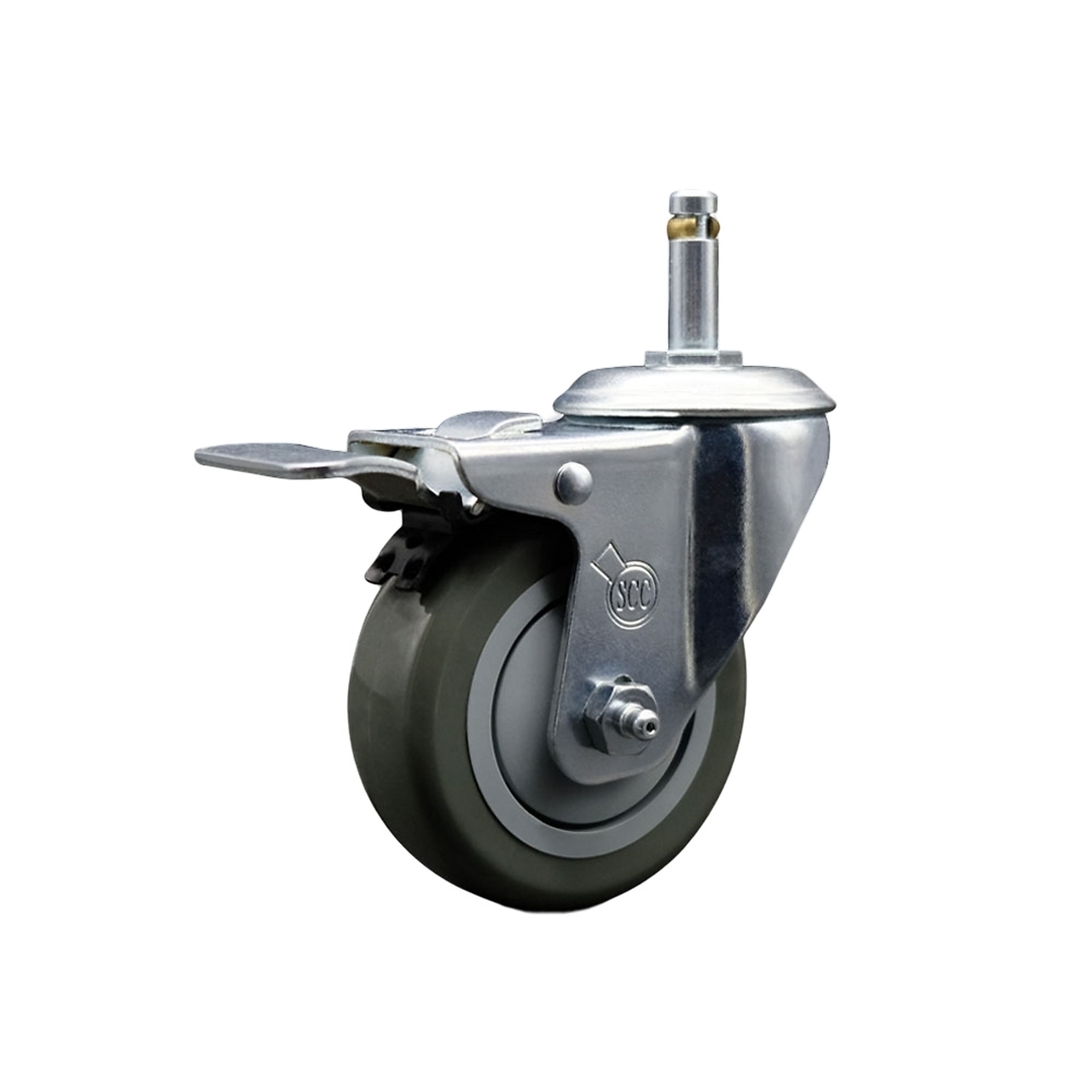 Service Caster, 3 1/2Inch x 1 1/4Inch Stem Caster, Wheel Diameter 3.5 in, Caster Type Swivel, Package (qty.) 1, Model SCC-GRTTL20S3514-PPUB-716138