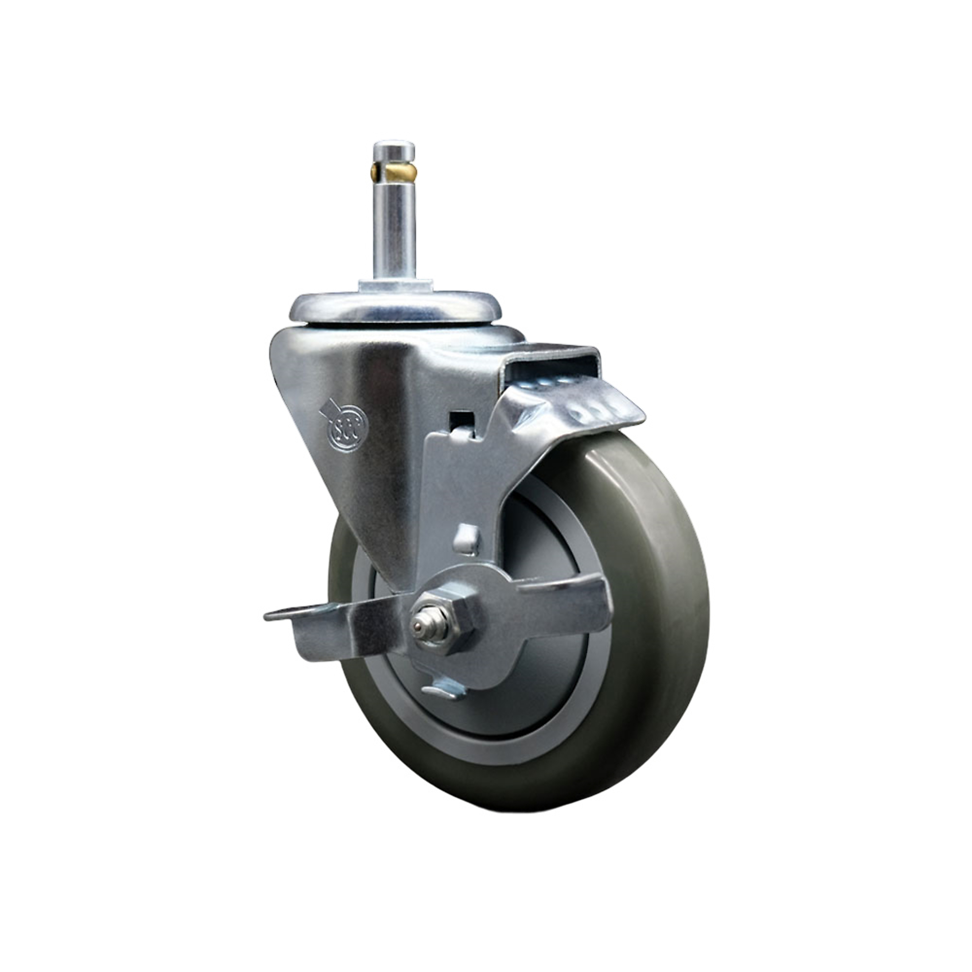 Service Caster, 4Inch x 1 1/4Inch Stem Caster, Wheel Diameter 4 in, Caster Type Swivel, Package (qty.) 1, Model SCC-GR20S414-PPUB-TLB-716138