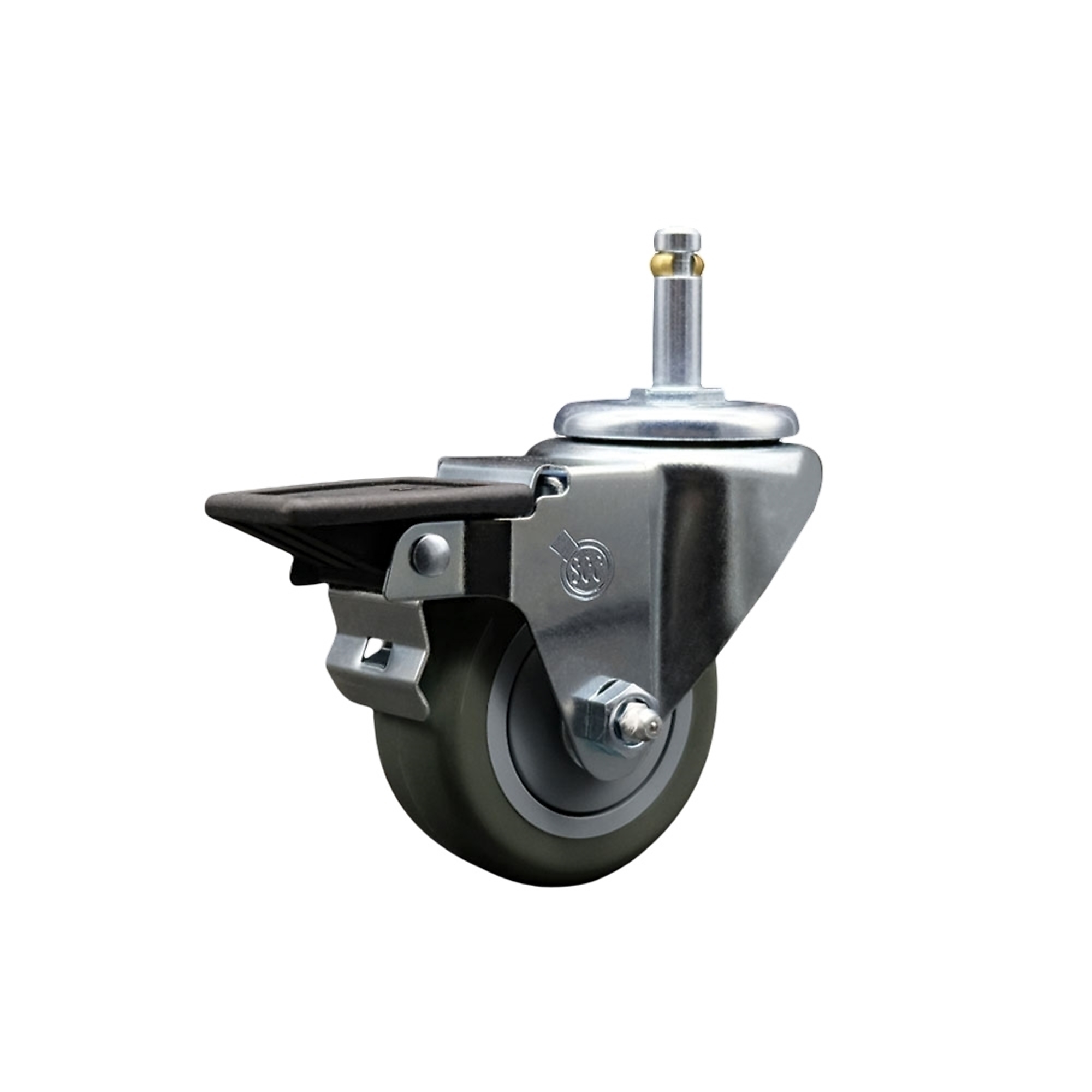 Service Caster, 3Inch x 1 1/4Inch Stem Caster, Wheel Diameter 3 in, Caster Type Swivel, Package (qty.) 1, Model SCC-GR20S314-PPUB-PLB-716138