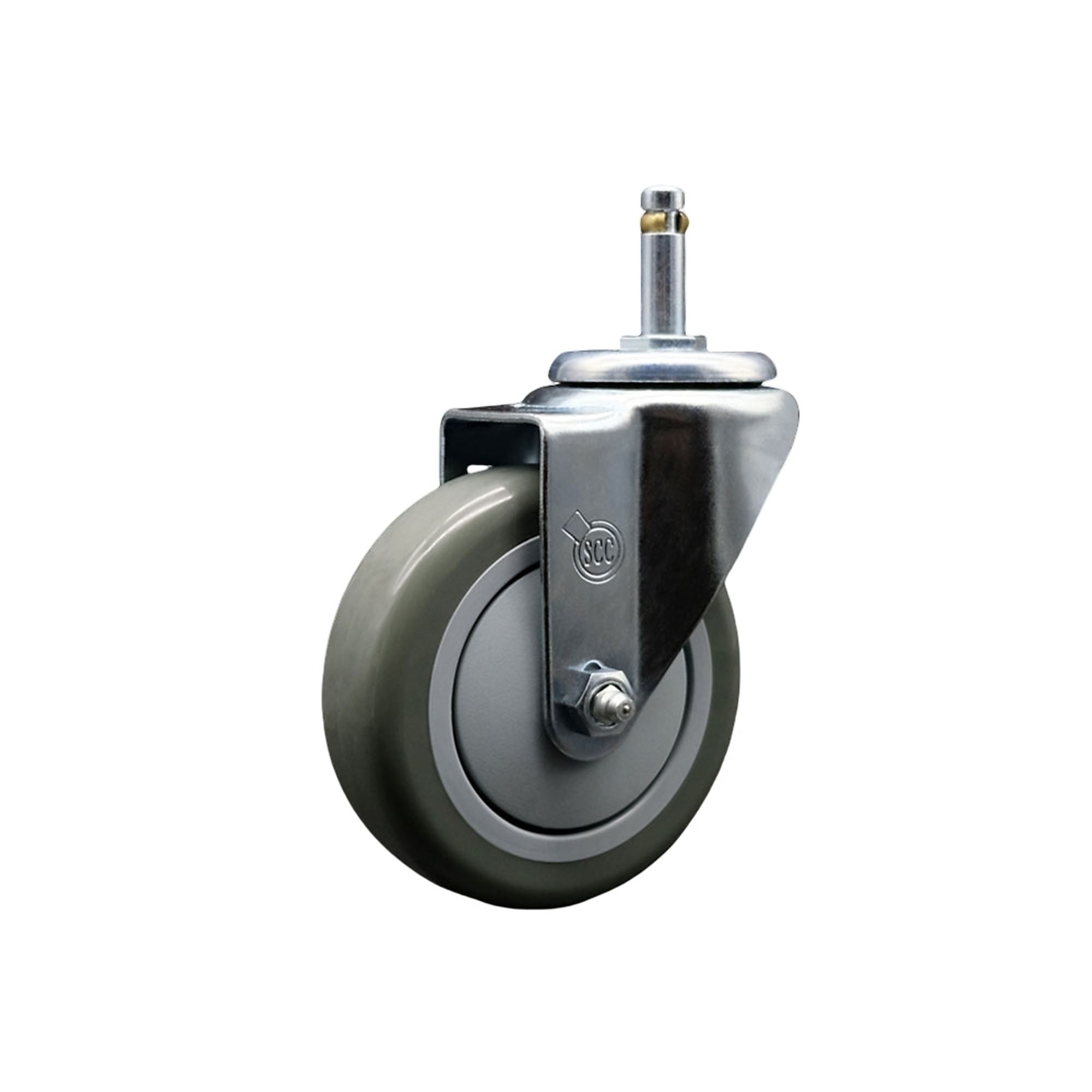 Service Caster, 4Inch x 1 1/4Inch Stem Caster, Wheel Diameter 4 in, Caster Type Swivel, Package (qty.) 1, Model SCC-GR20S414-PPUB-716138