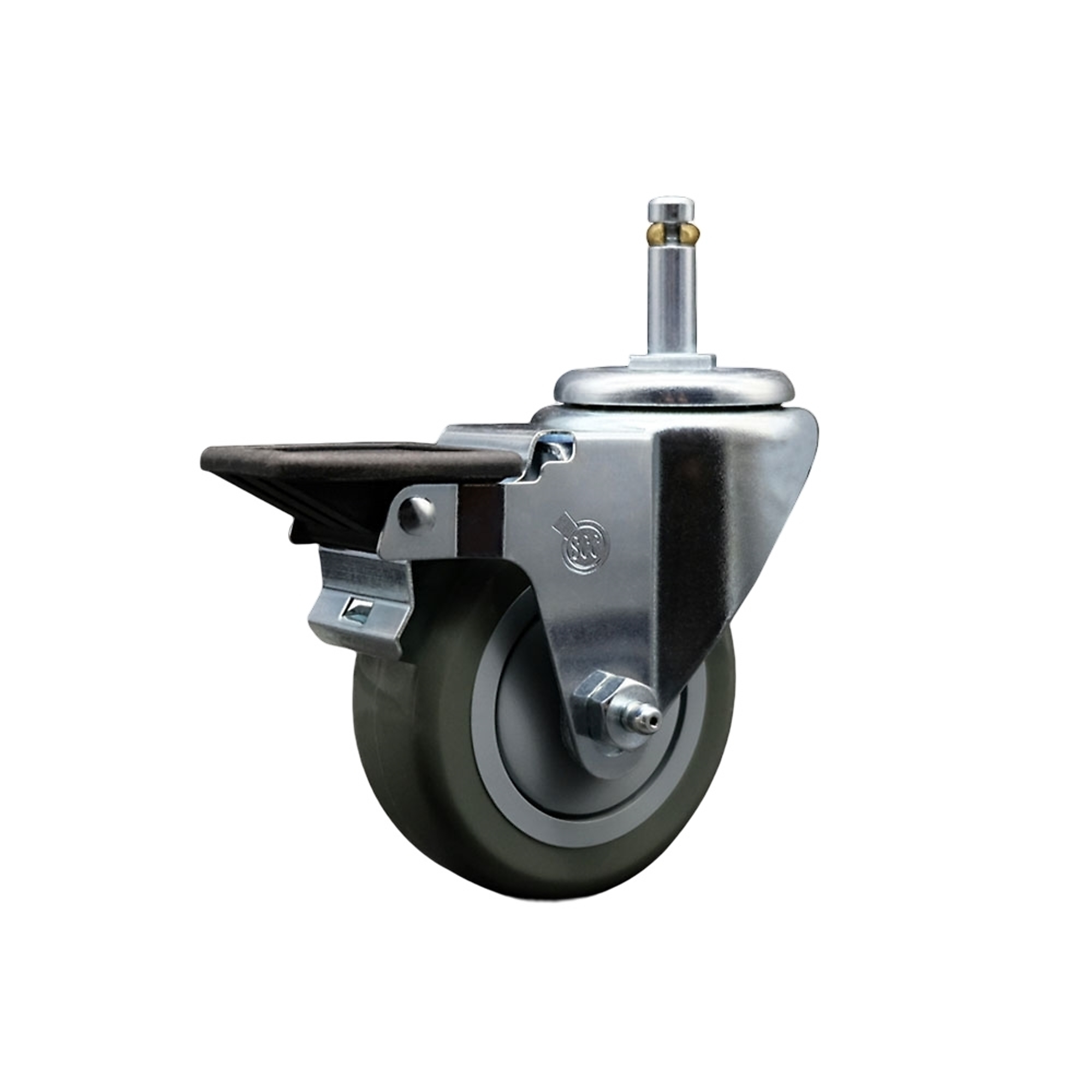 Service Caster, 3 1/2Inch x 1 1/4Inch Stem Caster, Wheel Diameter 3.5 in, Caster Type Swivel, Package (qty.) 1, Model SCC-GR20S3514-PPUB-PLB-716138