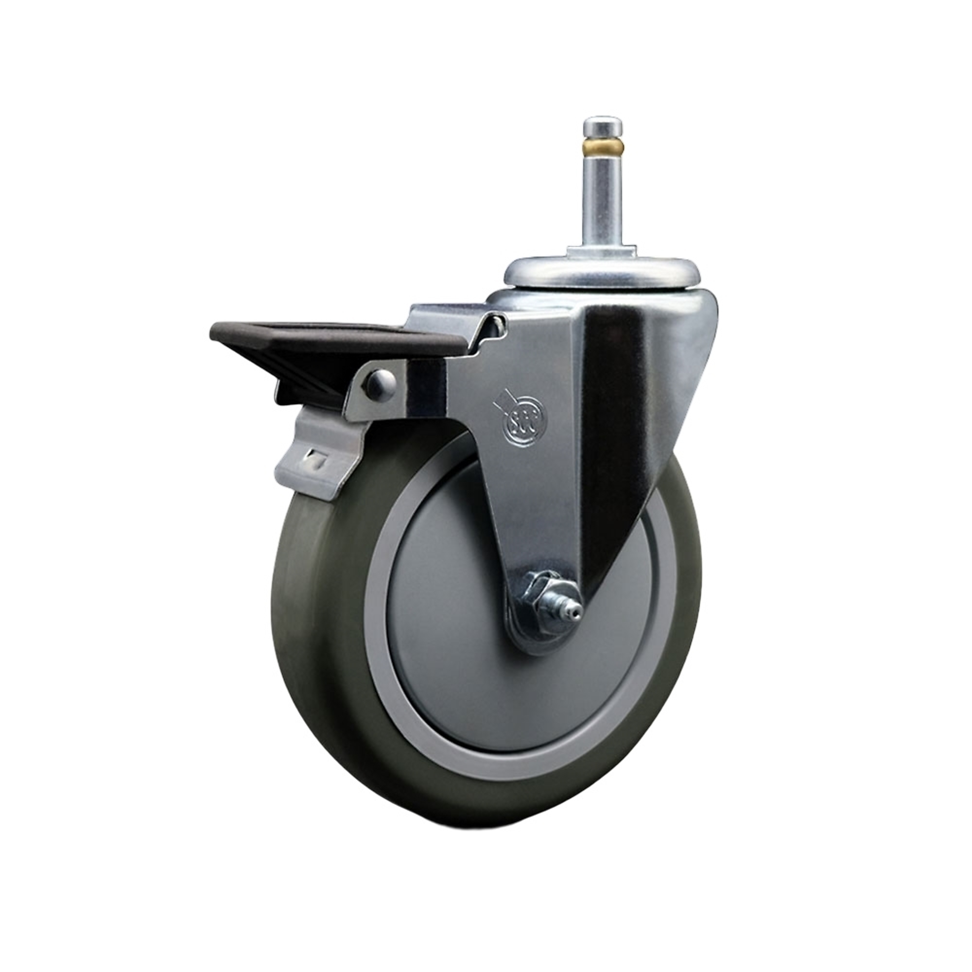 Service Caster, 5Inch x 1 1/4Inch Stem Caster, Wheel Diameter 5 in, Caster Type Swivel, Package (qty.) 1, Model SCC-GR20S514-PPUB-PLB-716138