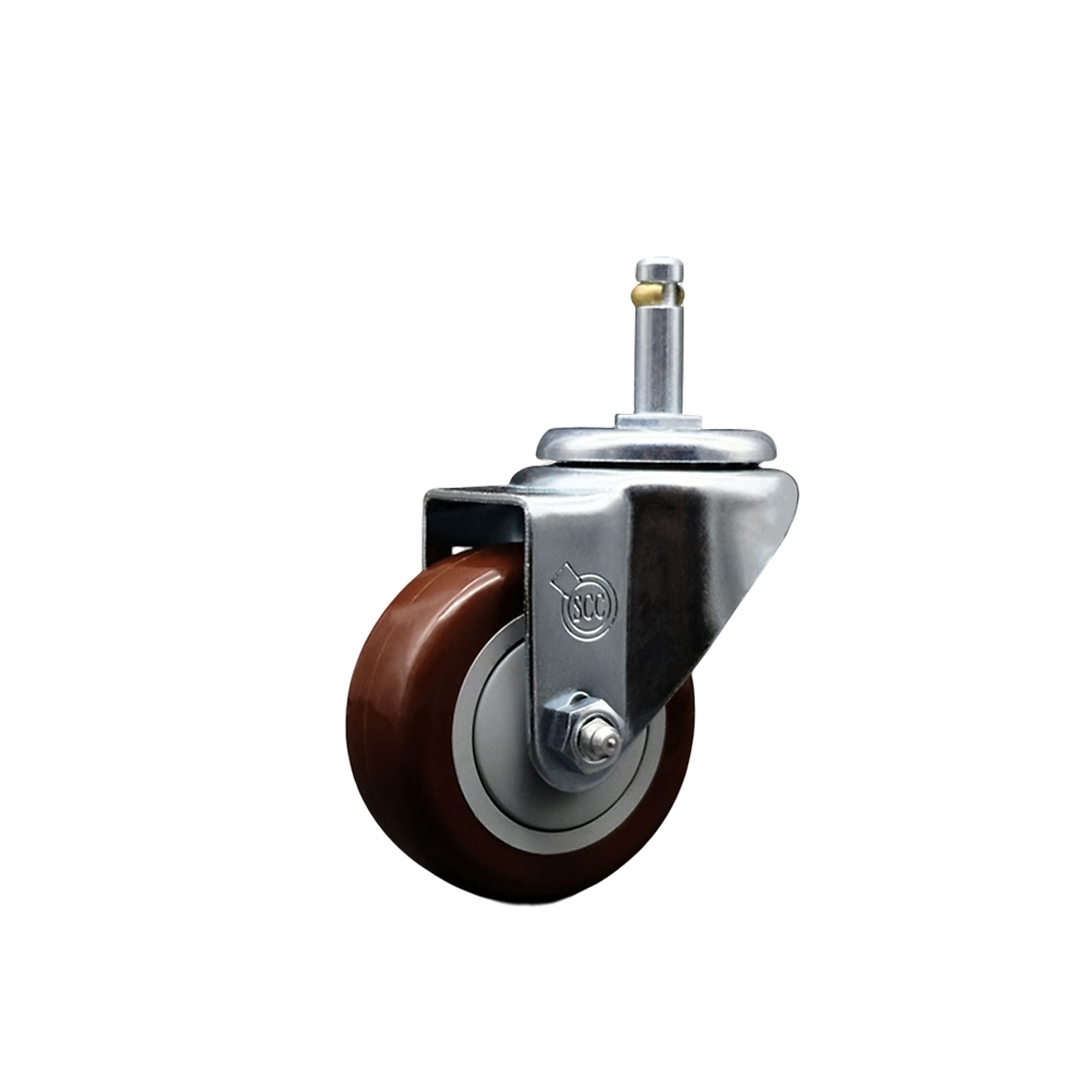 Service Caster, 3Inch x 1 1/4Inch Stem Caster, Wheel Diameter 3 in, Caster Type Swivel, Package (qty.) 1, Model SCC-GR20S314-PPUB-MRN-716138