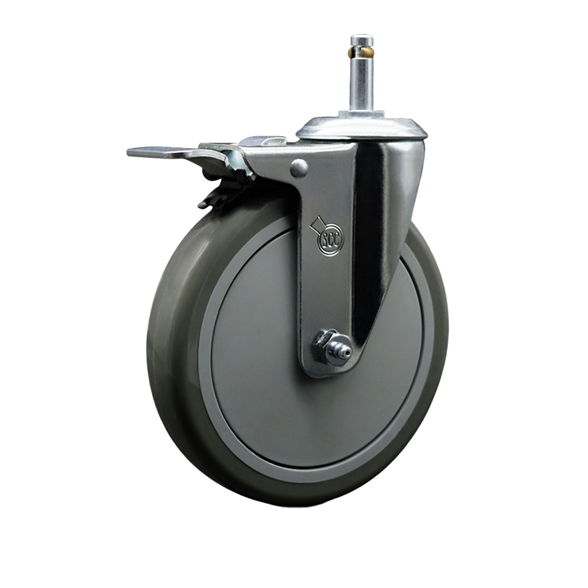 Service Caster, 6Inch x 1 1/4Inch Stem Caster, Wheel Diameter 6 in, Caster Type Swivel, Package (qty.) 1, Model SCC-GRTTL20S614-PPUB-716138