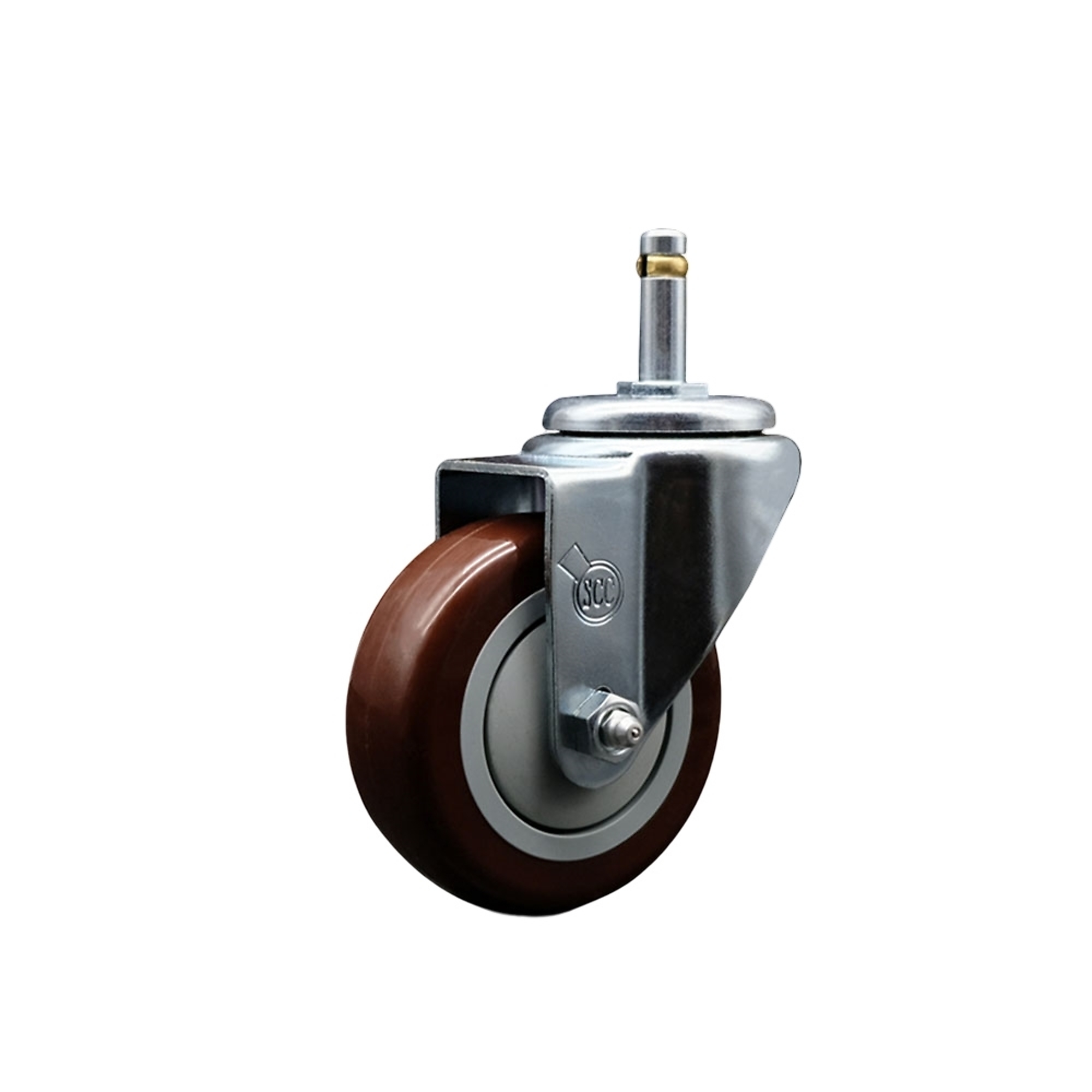 Service Caster, 3 1/2Inch x 1 1/4Inch Stem Caster, Wheel Diameter 3.5 in, Caster Type Swivel, Package (qty.) 1, Model SCC-GR20S3514-PPUB-MRN-716138