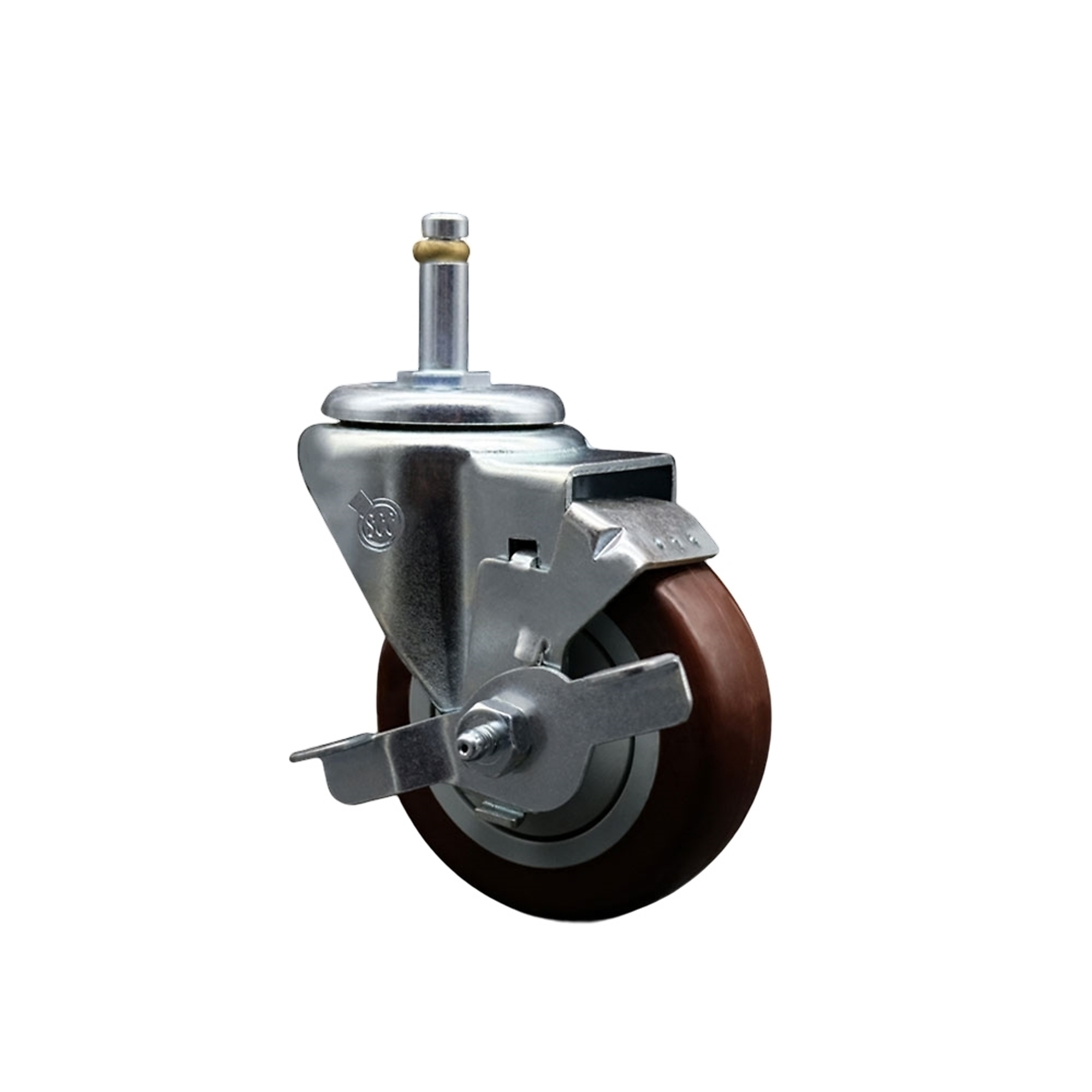 Service Caster, 3 1/2Inch x 1 1/4Inch Stem Caster, Wheel Diameter 3.5 in, Caster Type Swivel, Package (qty.) 1, Model SCC-GR20S3514-PPUB-MRN-TLB-