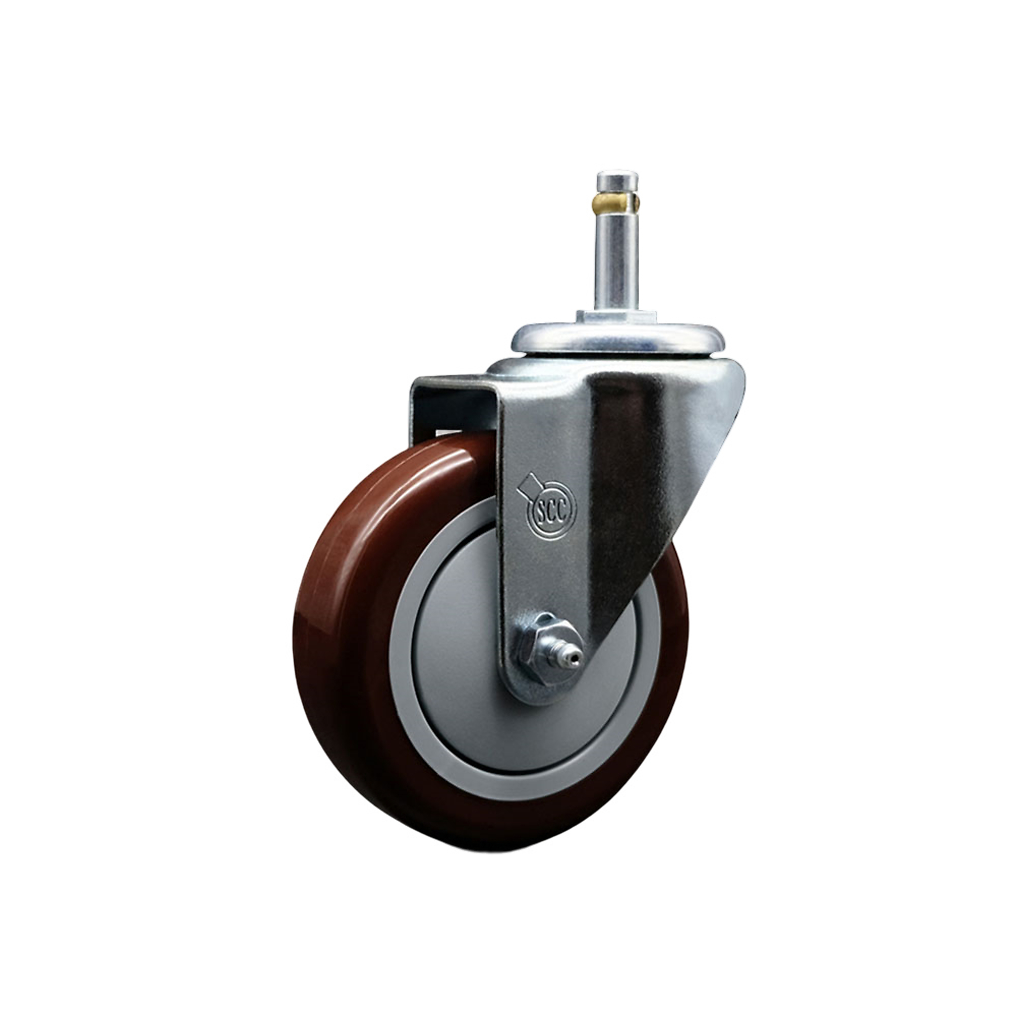 Service Caster, 4Inch x 1 1/4Inch Stem Caster, Wheel Diameter 4 in, Caster Type Swivel, Package (qty.) 1, Model SCC-GR20S414-PPUB-MRN-716138