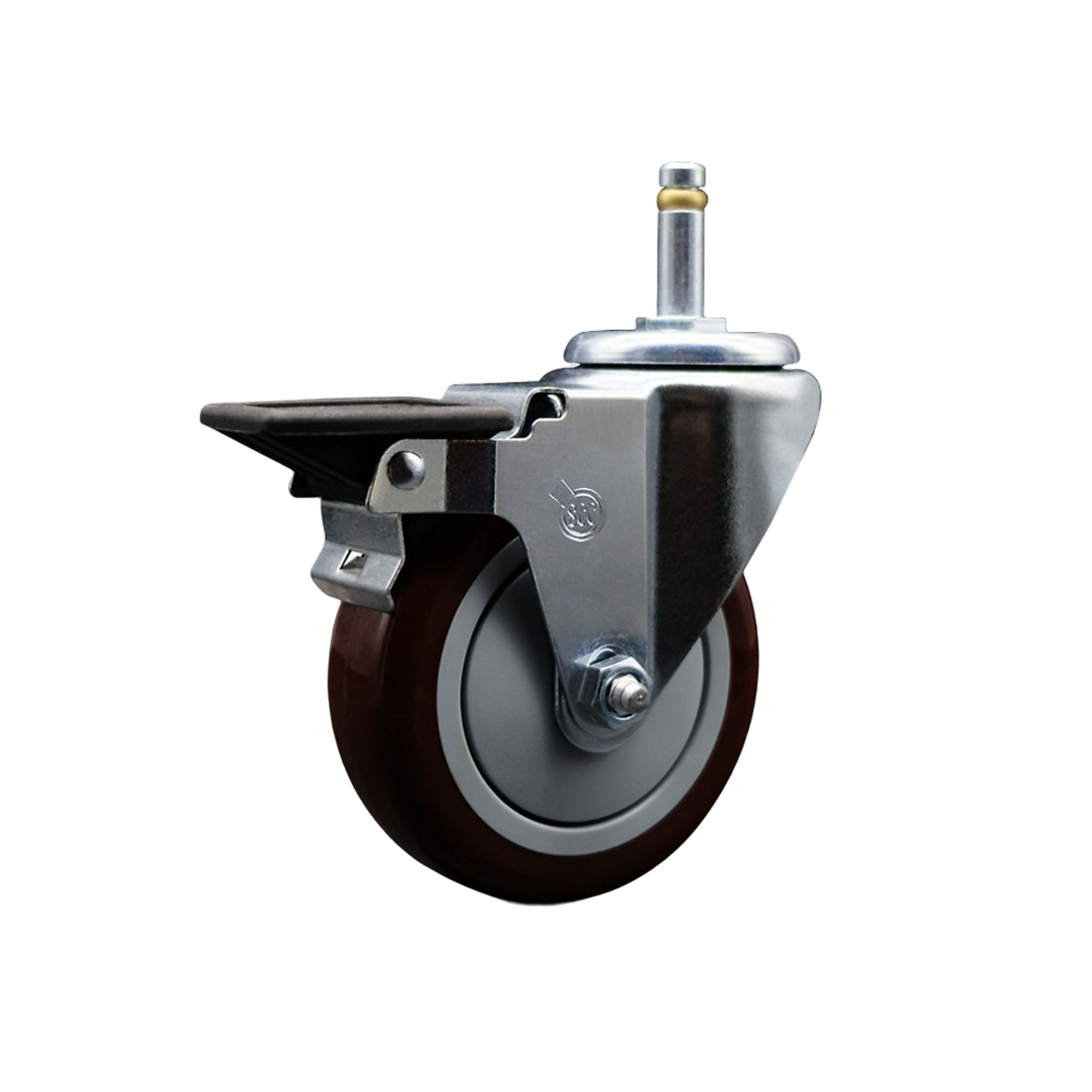 Service Caster, 4Inch x 1 1/4Inch Stem Caster, Wheel Diameter 4 in, Caster Type Swivel, Package (qty.) 1, Model SCC-GR20S414-PPUB-MRN-PLB-716138