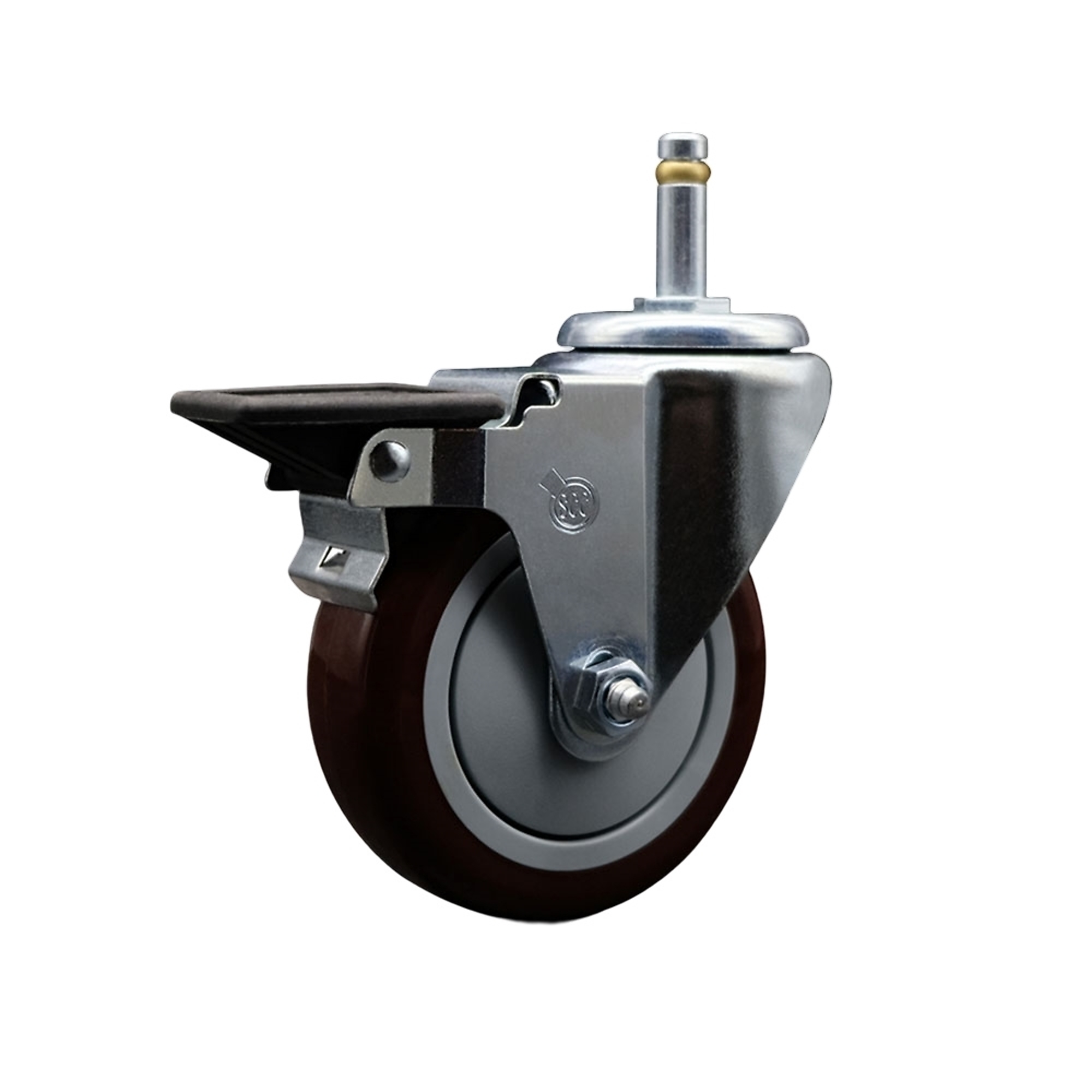 Service Caster, 5Inch x 1 1/4Inch Stem Caster, Wheel Diameter 5 in, Caster Type Swivel, Package (qty.) 1, Model SCC-GR20S514-PPUB-MRN-PLB-716138