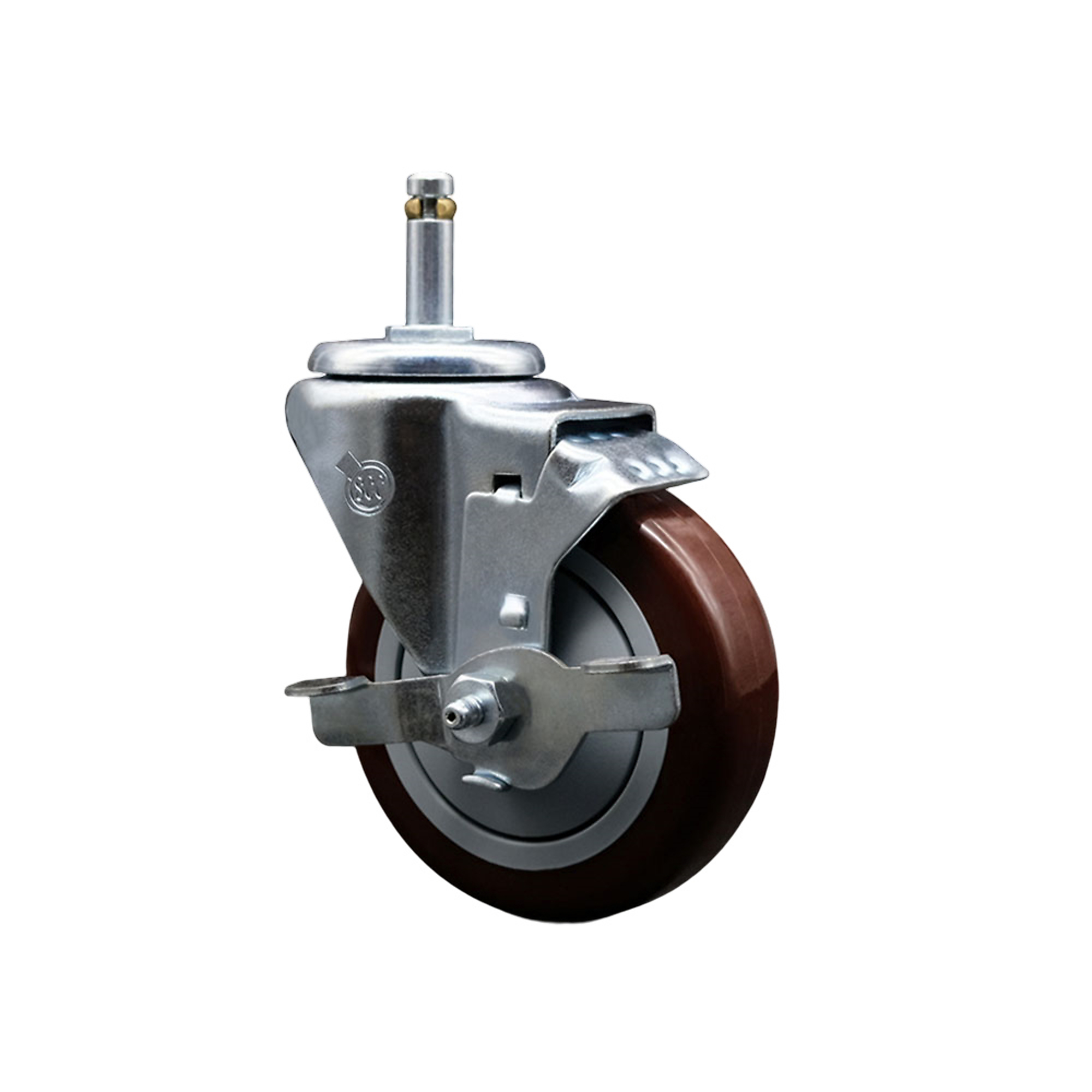 Service Caster, 4Inch x 1 1/4Inch Stem Caster, Wheel Diameter 4 in, Caster Type Swivel, Package (qty.) 1, Model SCC-GR20S414-PPUB-MRN-TLB-716138