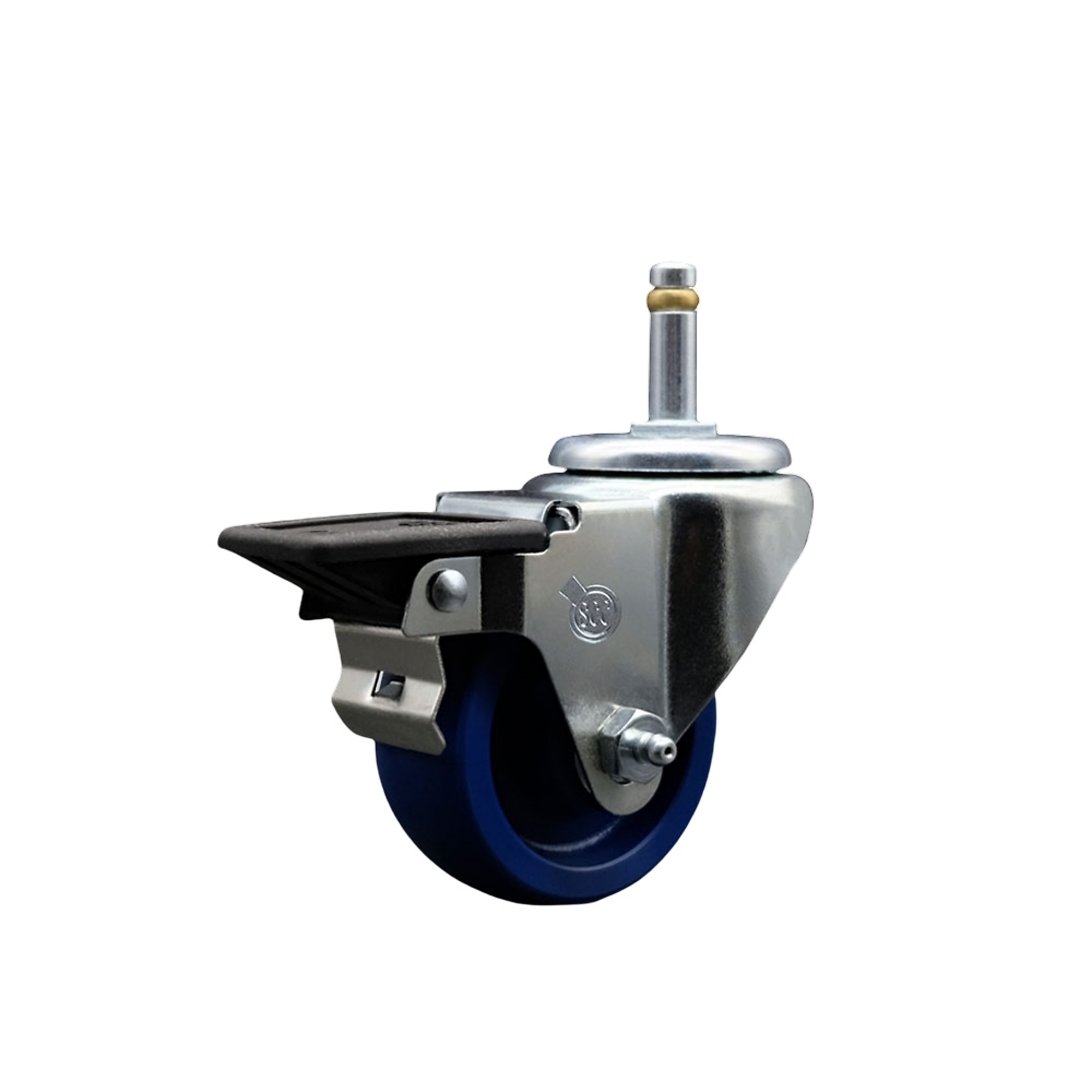 Service Caster, 3Inch x 1 1/4Inch Stem Caster, Wheel Diameter 3 in, Caster Type Swivel, Package (qty.) 1, Model SCC-GR20S314-SPUS-PLB-716138