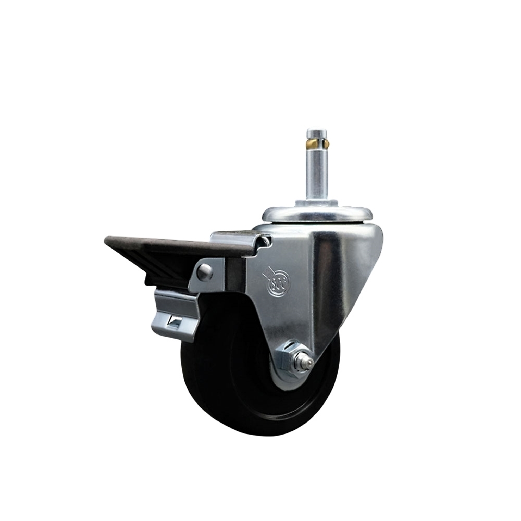 Service Caster, 3Inch x 1 1/4Inch Stem Caster, Wheel Diameter 3 in, Caster Type Swivel, Package (qty.) 1, Model SCC-GR20S314-SRS-PLB-716138