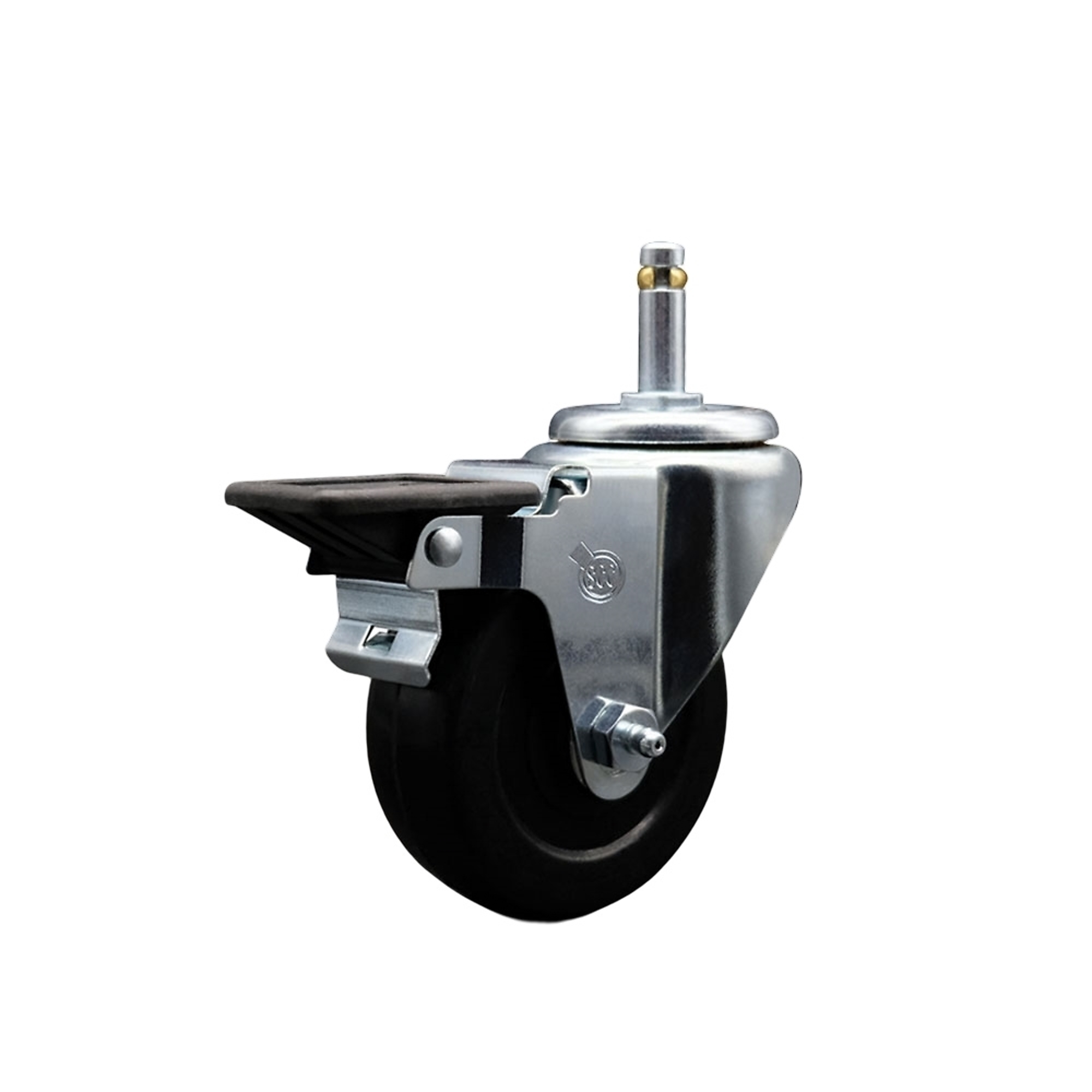 Service Caster, 3 1/2Inch x 1 1/4Inch Stem Caster, Wheel Diameter 3.5 in, Caster Type Swivel, Package (qty.) 1, Model SCC-GR20S3514-SRS-PLB-716138