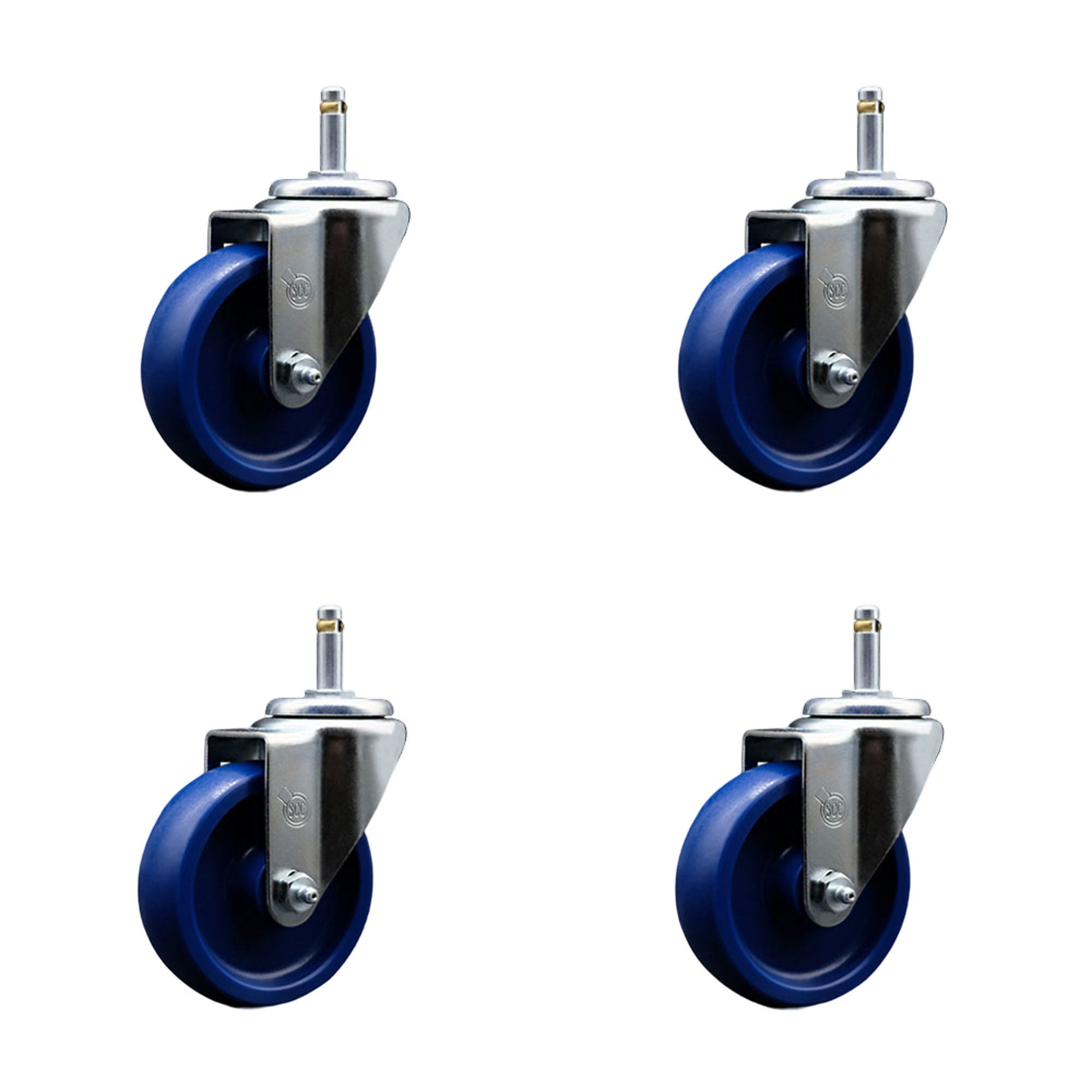 Service Caster, 4Inch x 1 1/4Inch Stem Casters, Wheel Diameter 4 in, Caster Type Swivel, Package (qty.) 4, Model SCC-GR20S414-SPUS-716138-4