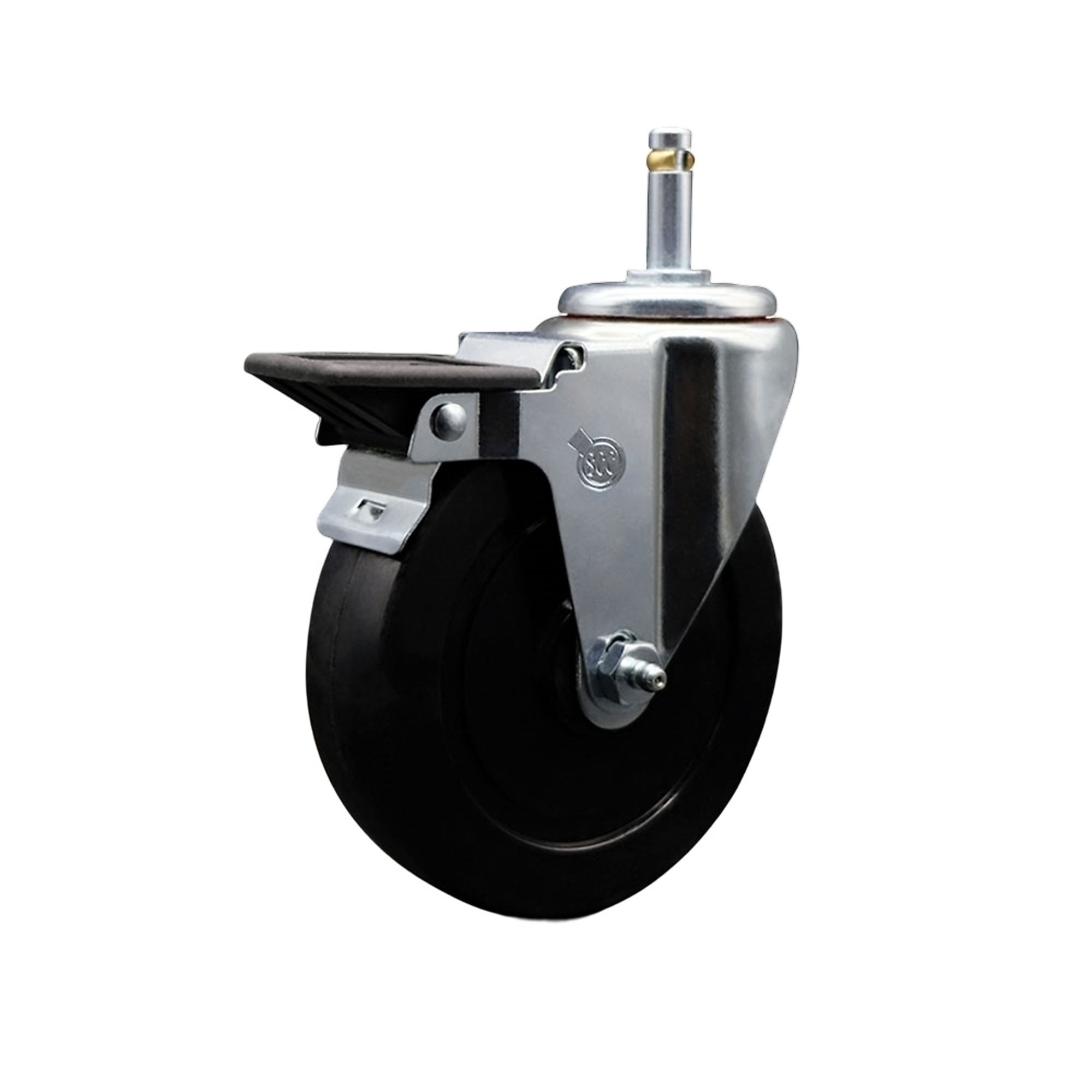 Service Caster, 5Inch x 1 1/4Inch Stem Caster, Wheel Diameter 5 in, Caster Type Swivel, Package (qty.) 1, Model SCC-GR20S514-SRS-PLB-716138