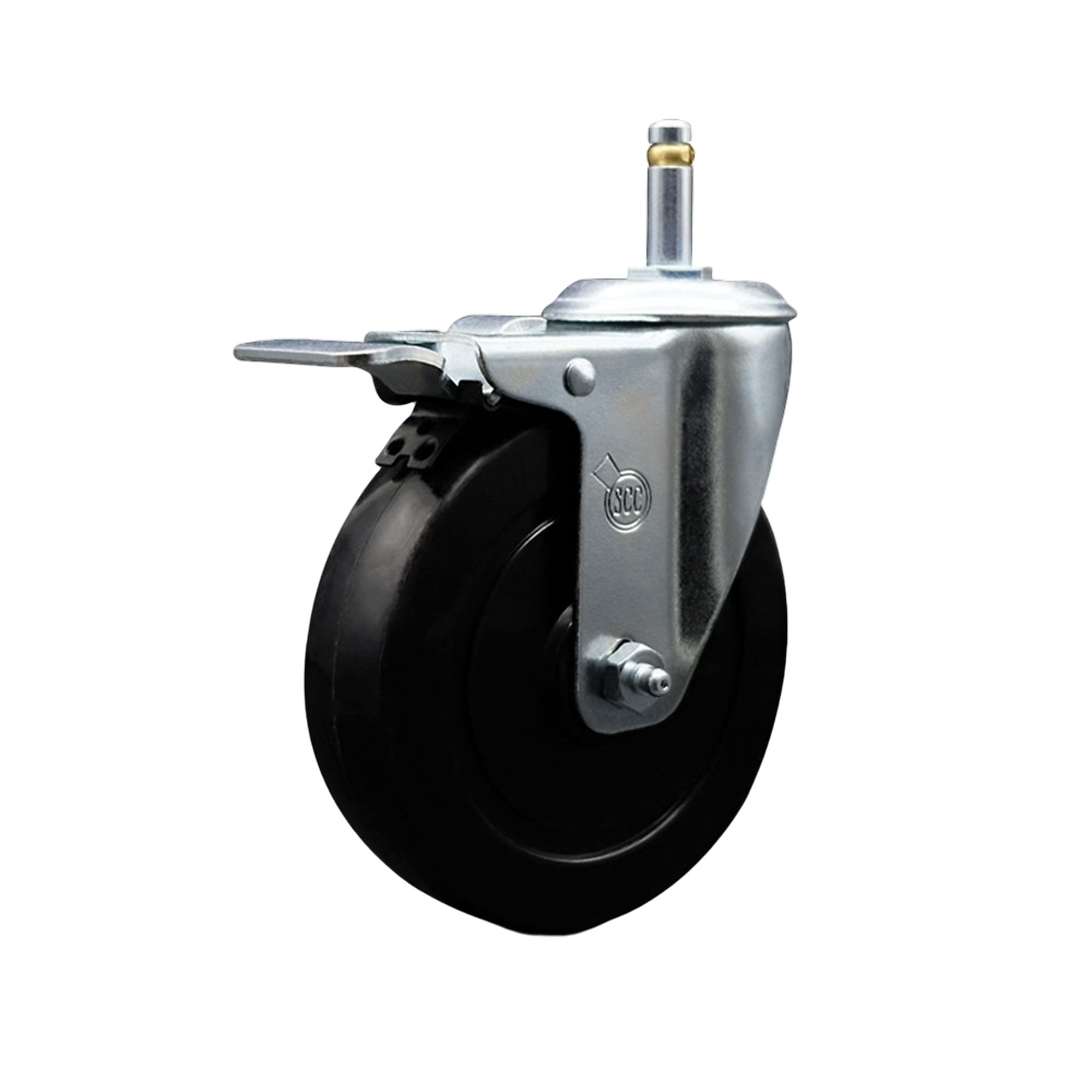 Service Caster, 5Inch x 1 1/4Inch Stem Caster, Wheel Diameter 5 in, Caster Type Swivel, Package (qty.) 1, Model SCC-GRTTL20S514-SRS-716138