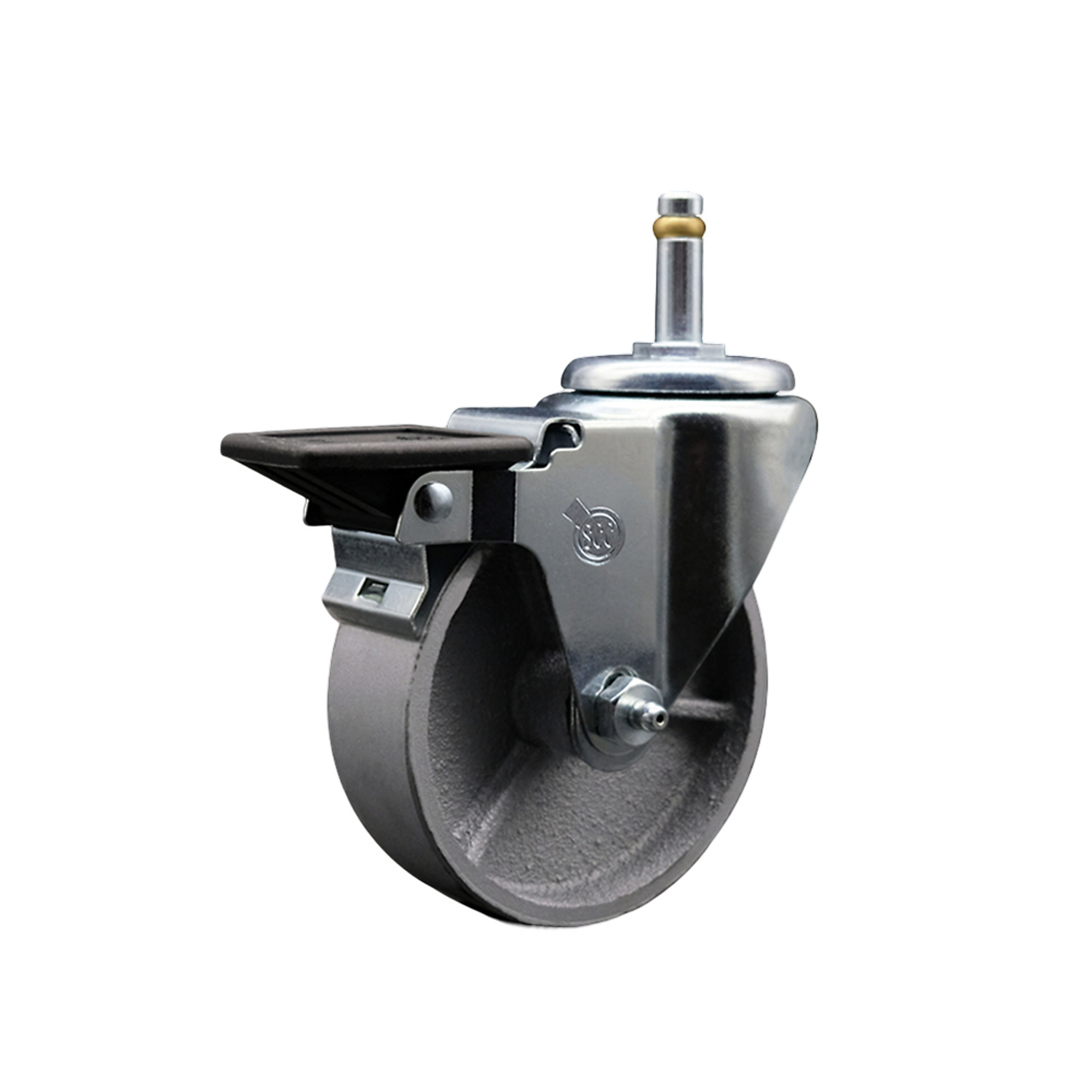 Service Caster, 4Inch x 1 1/2Inch Stem Caster, Wheel Diameter 4 in, Caster Type Swivel, Package (qty.) 1, Model SCC-GR20S415-SSR-PLB-716138