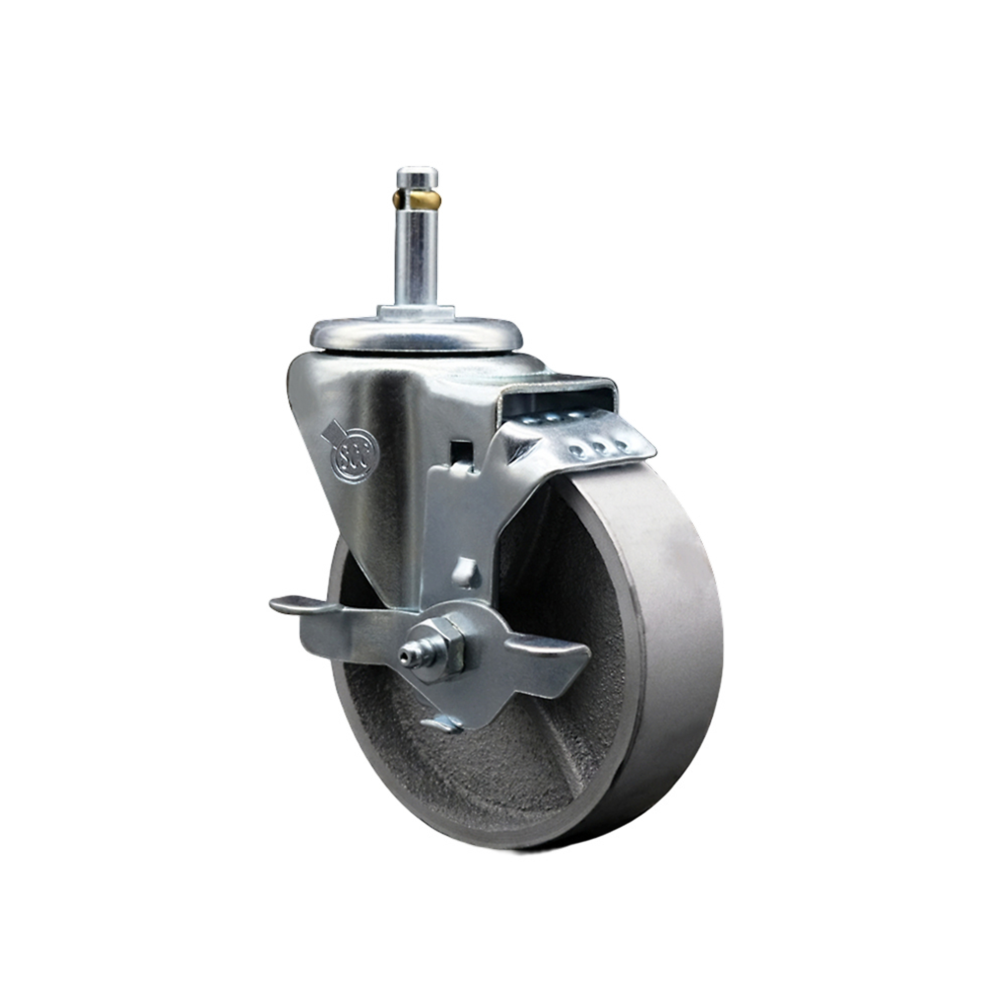 Service Caster, 4Inch x 1 1/2Inch Stem Caster, Wheel Diameter 4 in, Caster Type Swivel, Package (qty.) 1, Model SCC-GR20S415-SSR-TLB-716138