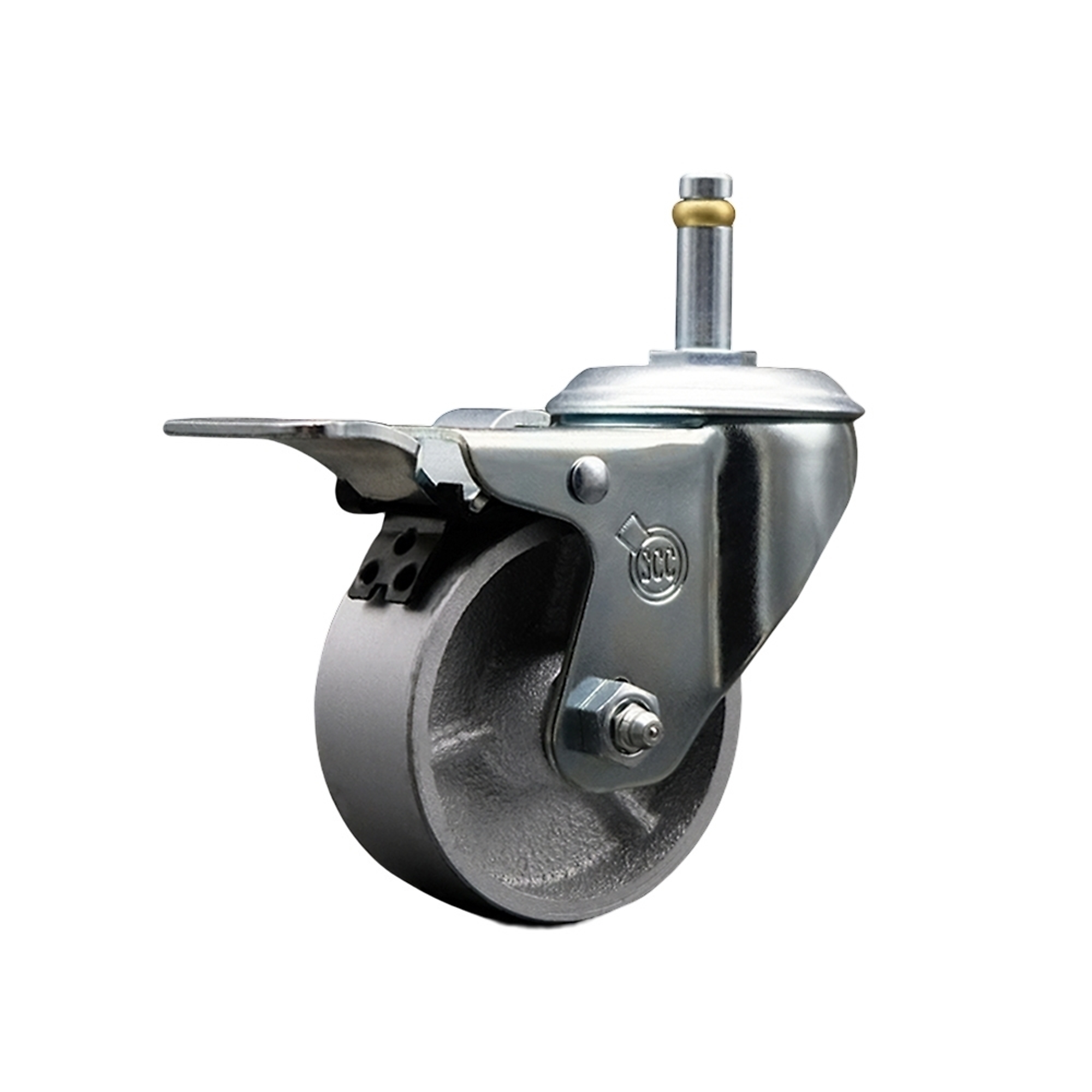 Service Caster, 4Inch x 1 1/2Inch Stem Caster, Wheel Diameter 4 in, Caster Type Swivel, Package (qty.) 1, Model SCC-GRTTL20S415-SSR-716138