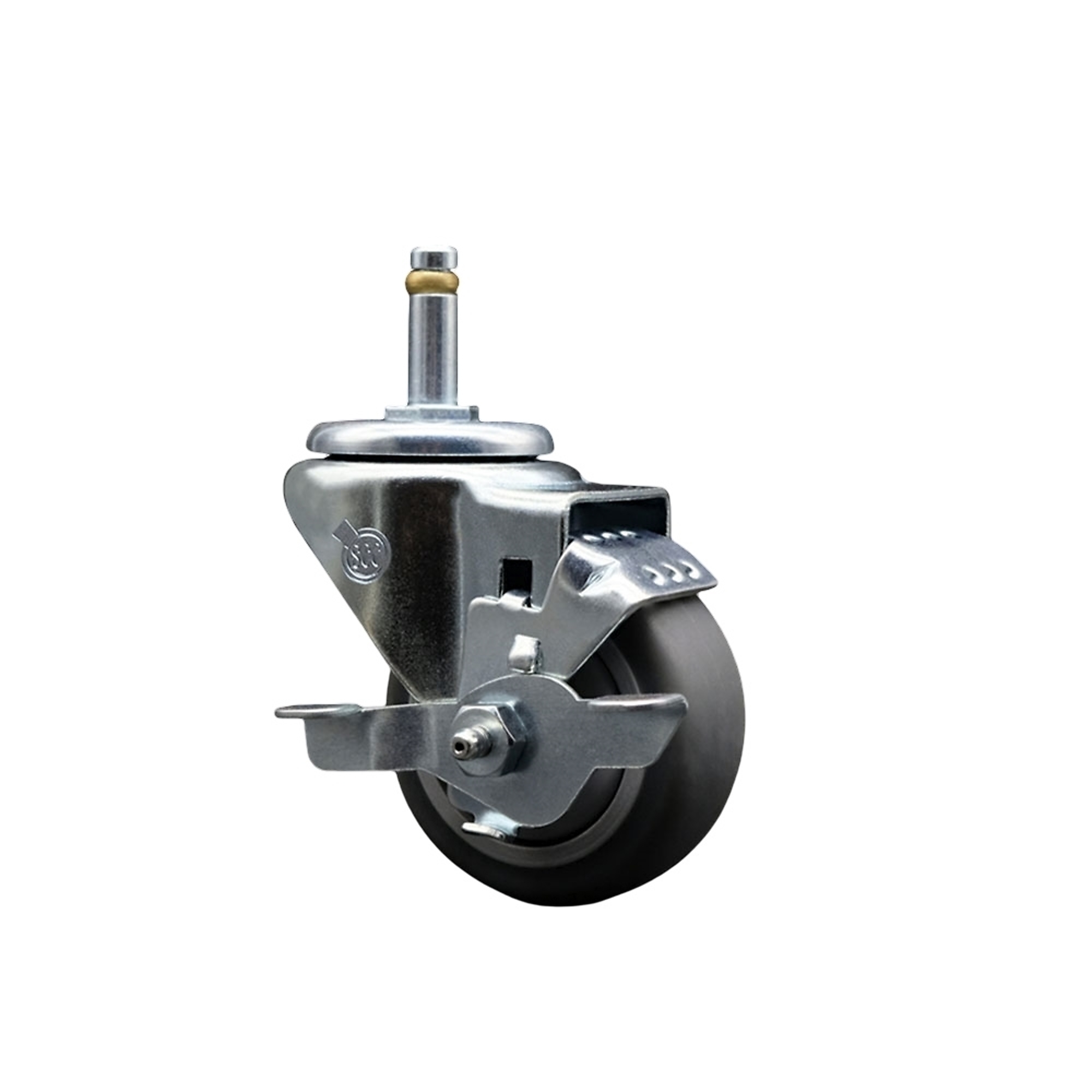 Service Caster, 3Inch x 1 1/4Inch Stem Caster, Wheel Diameter 3 in, Caster Type Swivel, Package (qty.) 1, Model SCC-GR20S314-TPRB-TLB-716138