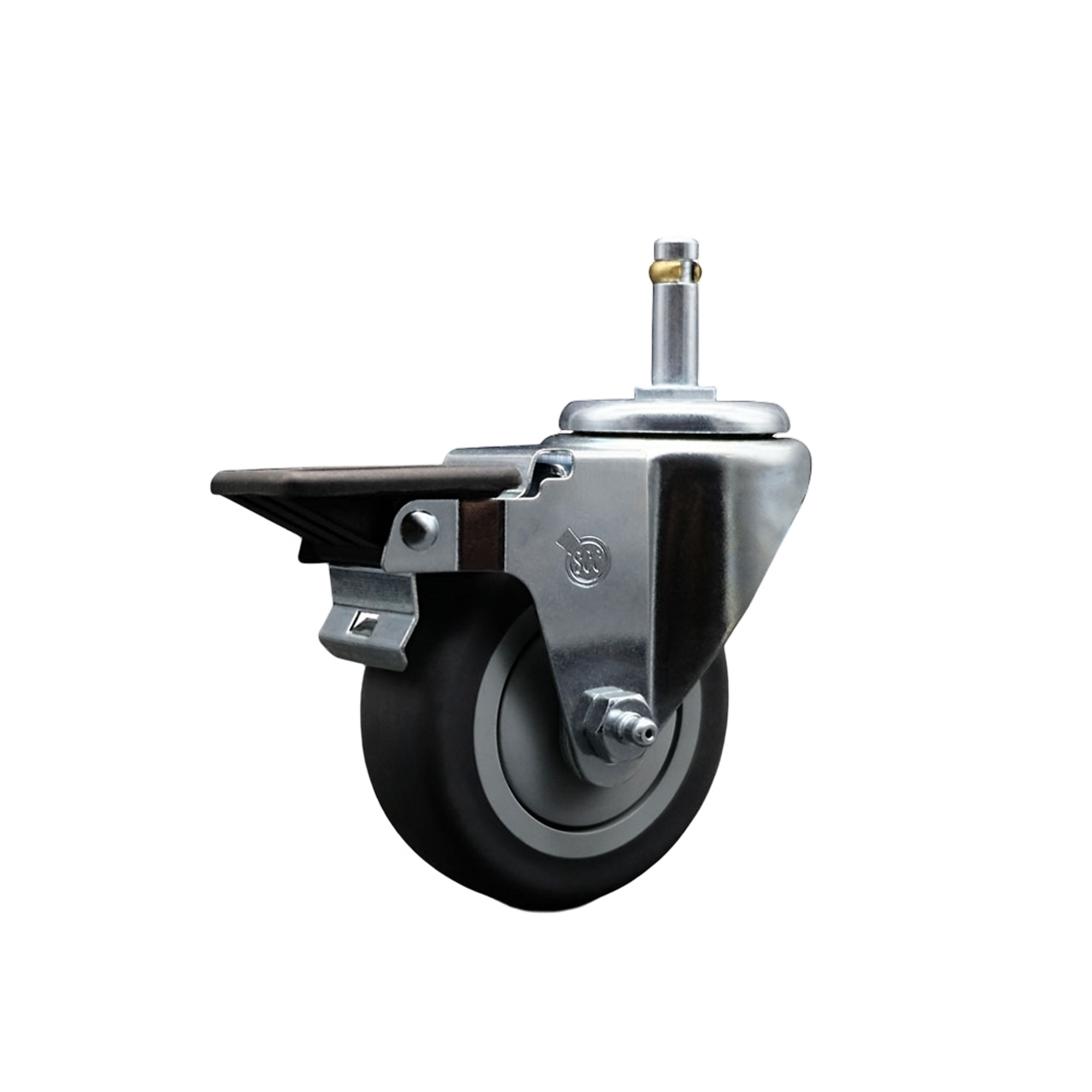 Service Caster, 3 1/2Inch x 1 1/4Inch Stem Caster, Wheel Diameter 3.5 in, Caster Type Swivel, Package (qty.) 1, Model SCC-GR20S3514-TPRB-PLB-716138