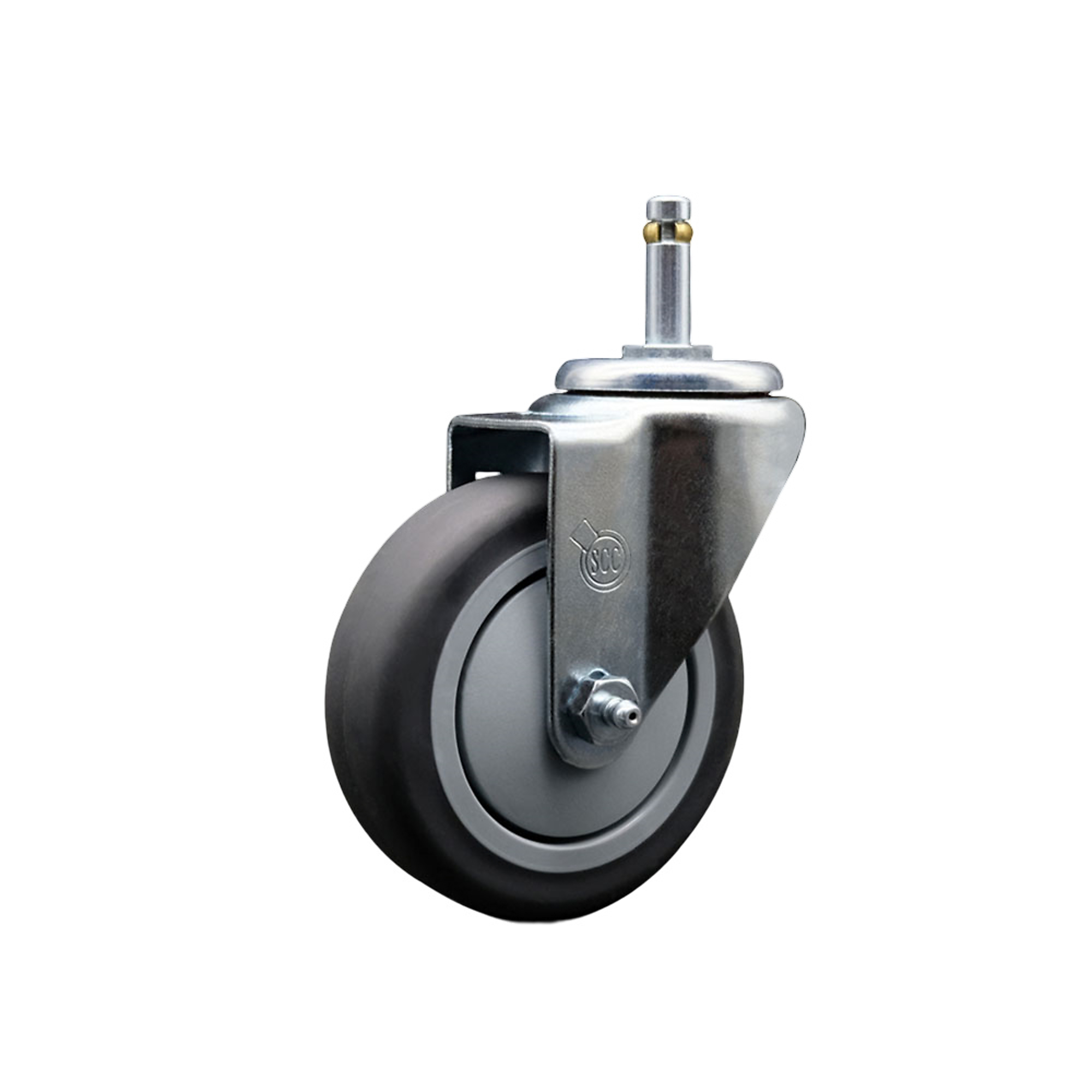 Service Caster, 4Inch x 1 1/4Inch Stem Caster, Wheel Diameter 4 in, Caster Type Swivel, Package (qty.) 1, Model SCC-GR20S414-TPRB-716138