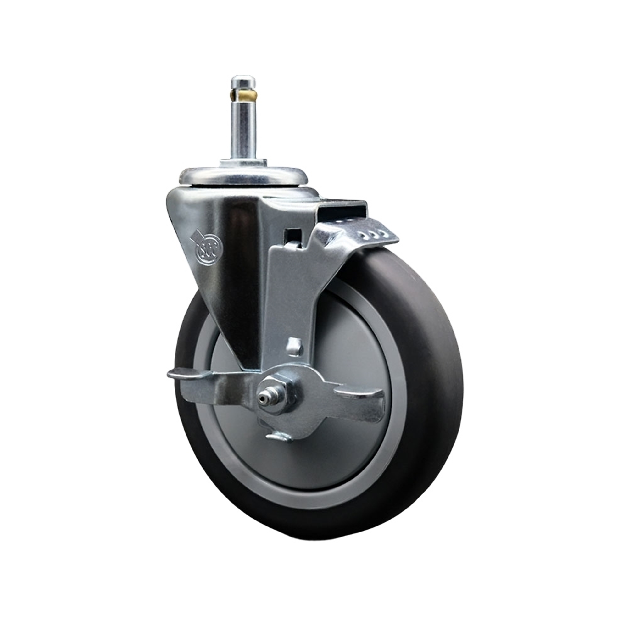 Service Caster, 5Inch x 1 1/4Inch Stem Caster, Wheel Diameter 5 in, Caster Type Swivel, Package (qty.) 1, Model SCC-GR20S514-TPRB-TLB-716138