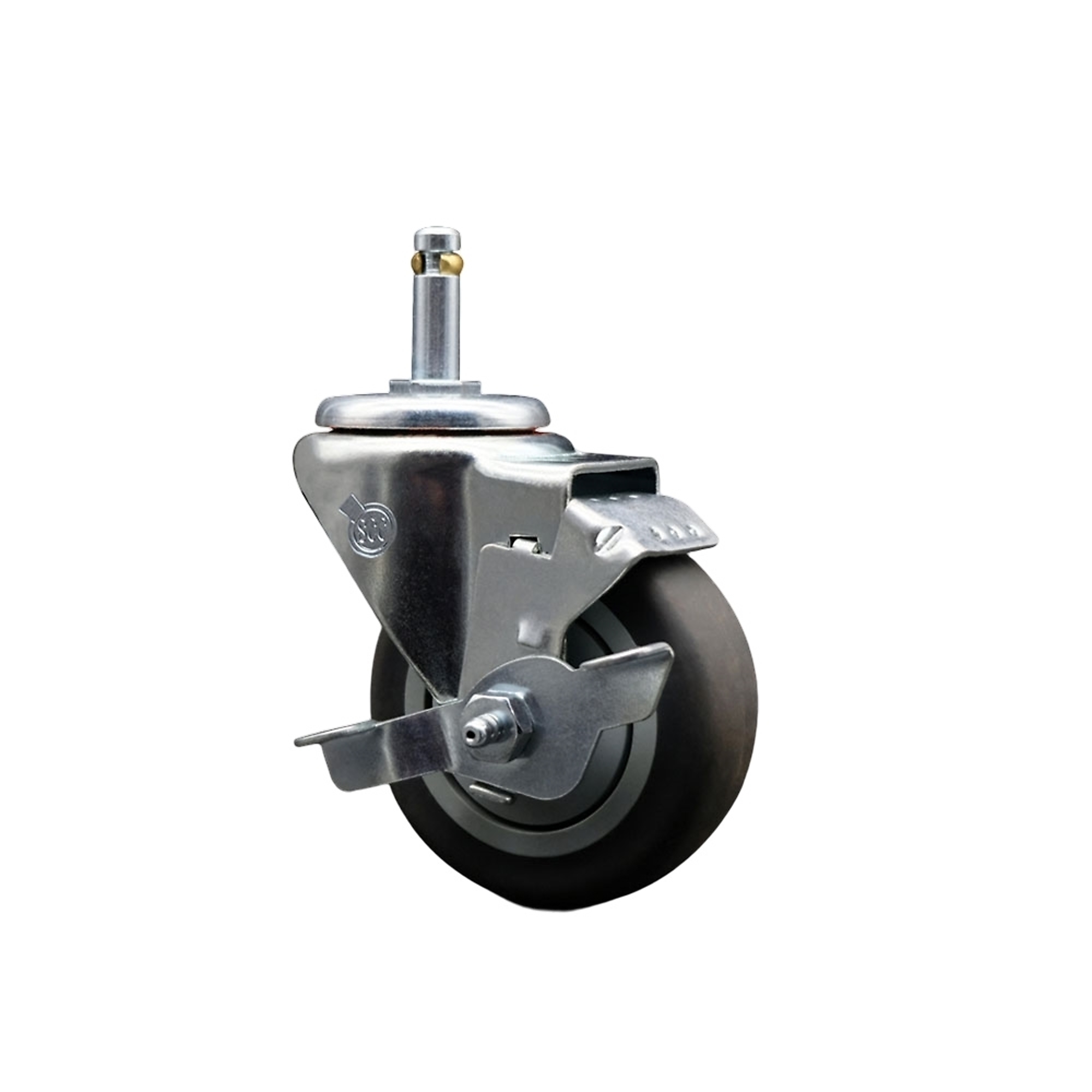 Service Caster, 3 1/2Inch x 1 1/4Inch Stem Caster, Wheel Diameter 3.5 in, Caster Type Swivel, Package (qty.) 1, Model SCC-GR20S3514-TPRB-TLB-716138