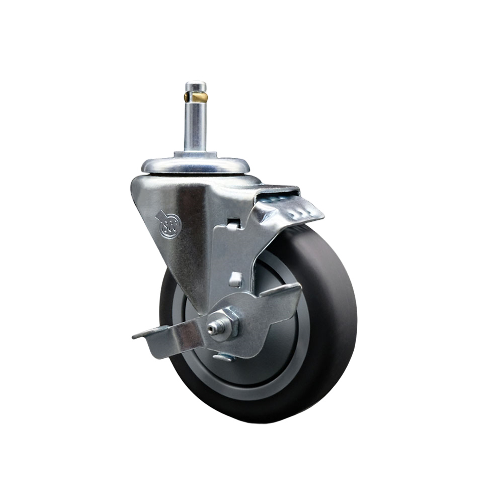 Service Caster, 4Inch x 1 1/4Inch Stem Caster, Wheel Diameter 4 in, Caster Type Swivel, Package (qty.) 1, Model SCC-GR20S414-TPRB-TLB-716138