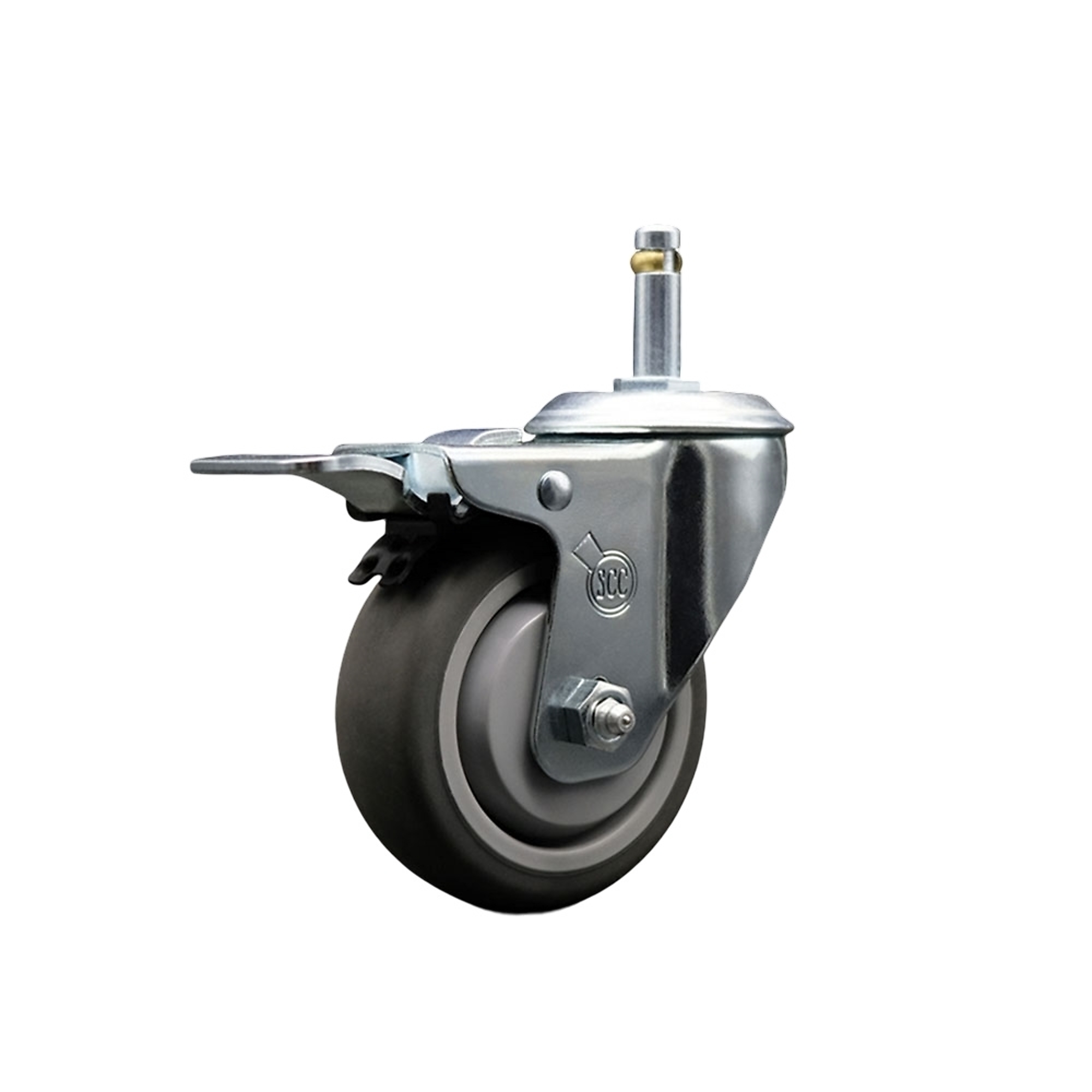 Service Caster, 3 1/2Inch x 1 1/4Inch Stem Caster, Wheel Diameter 3.5 in, Caster Type Swivel, Package (qty.) 1, Model SCC-GRTTL20S3514-TPRB-716138