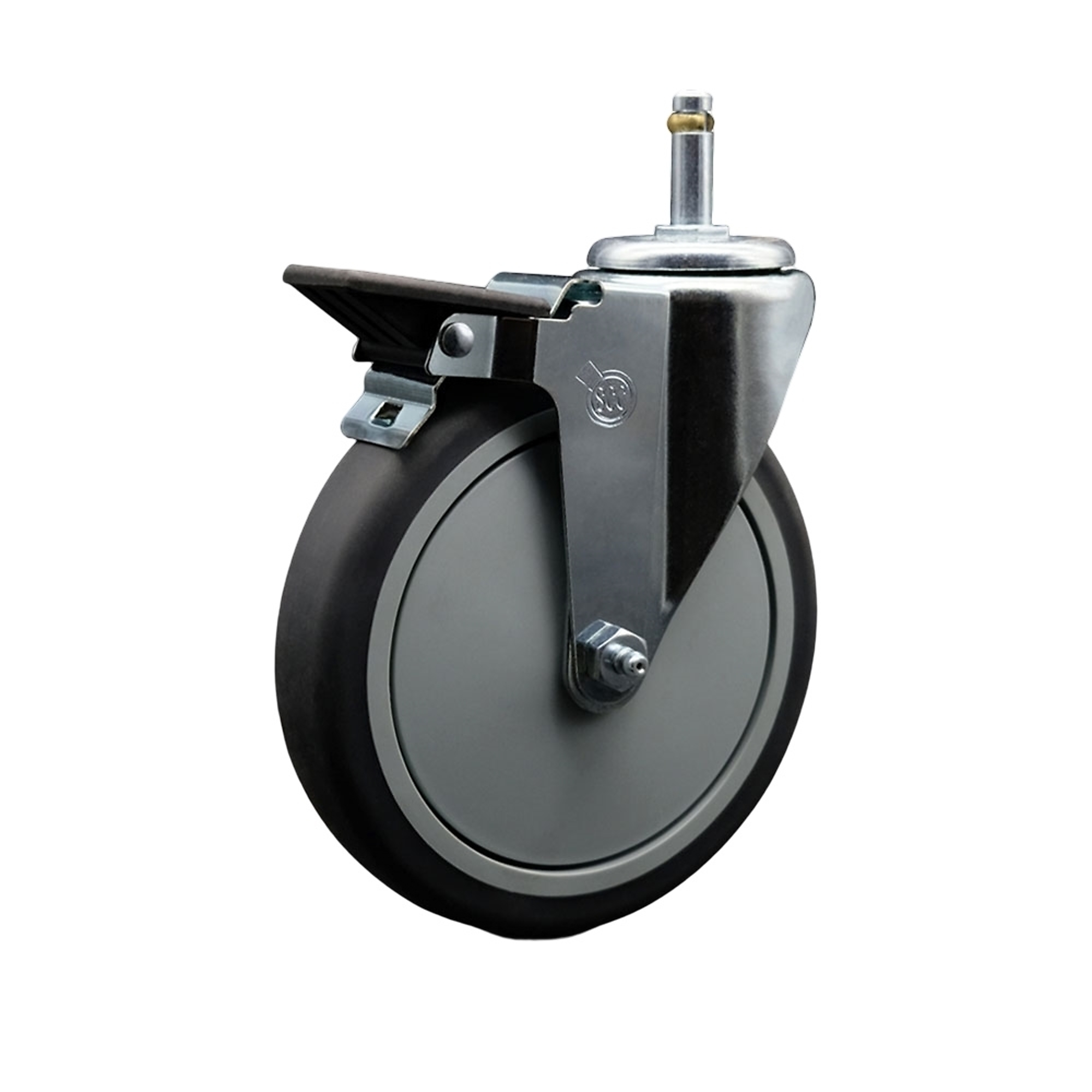 Service Caster, 6Inch x 1 1/4Inch Stem Caster, Wheel Diameter 6 in, Caster Type Swivel, Package (qty.) 1, Model SCC-GR20S614-TPRB-PLB-716138