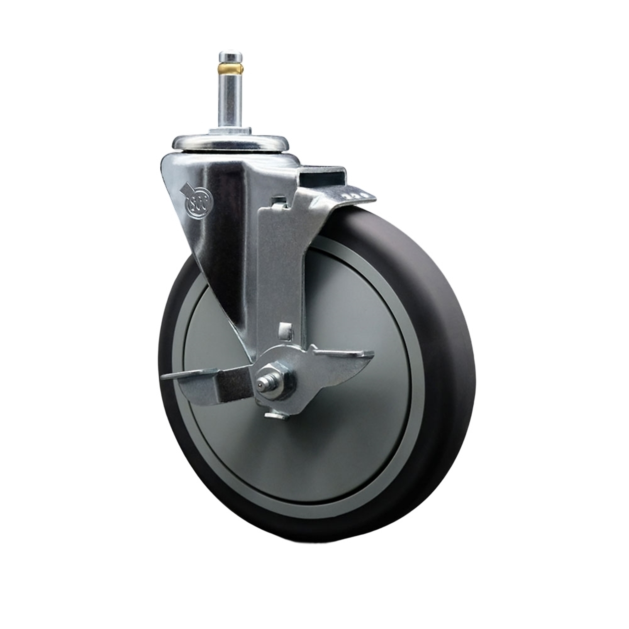 Service Caster, 6Inch x 1 1/4Inch Stem Caster, Wheel Diameter 6 in, Caster Type Swivel, Package (qty.) 1, Model SCC-GR20S614-TPRB-TLB-716138